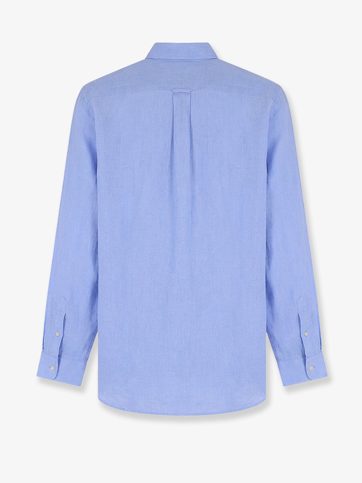 Linen shirt with embroidered logo on the front - Image 2