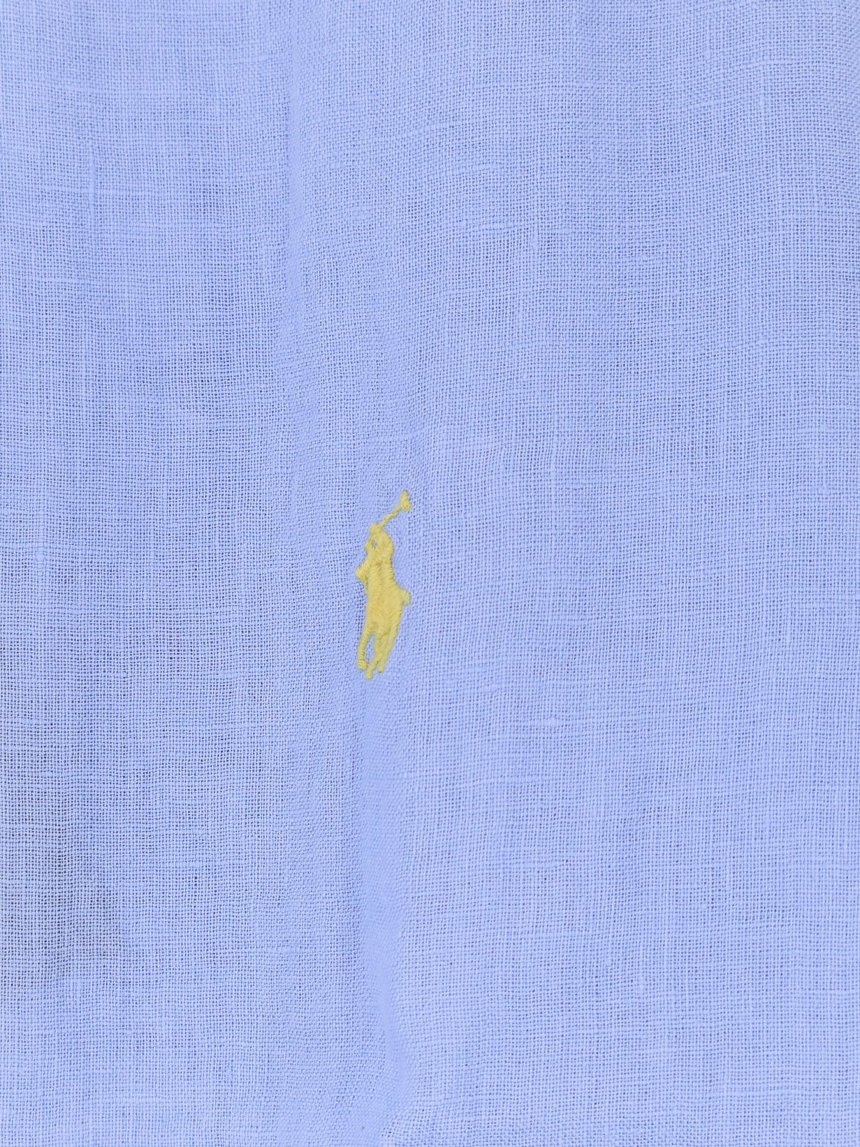 Linen shirt with embroidered logo on the front - Image 3