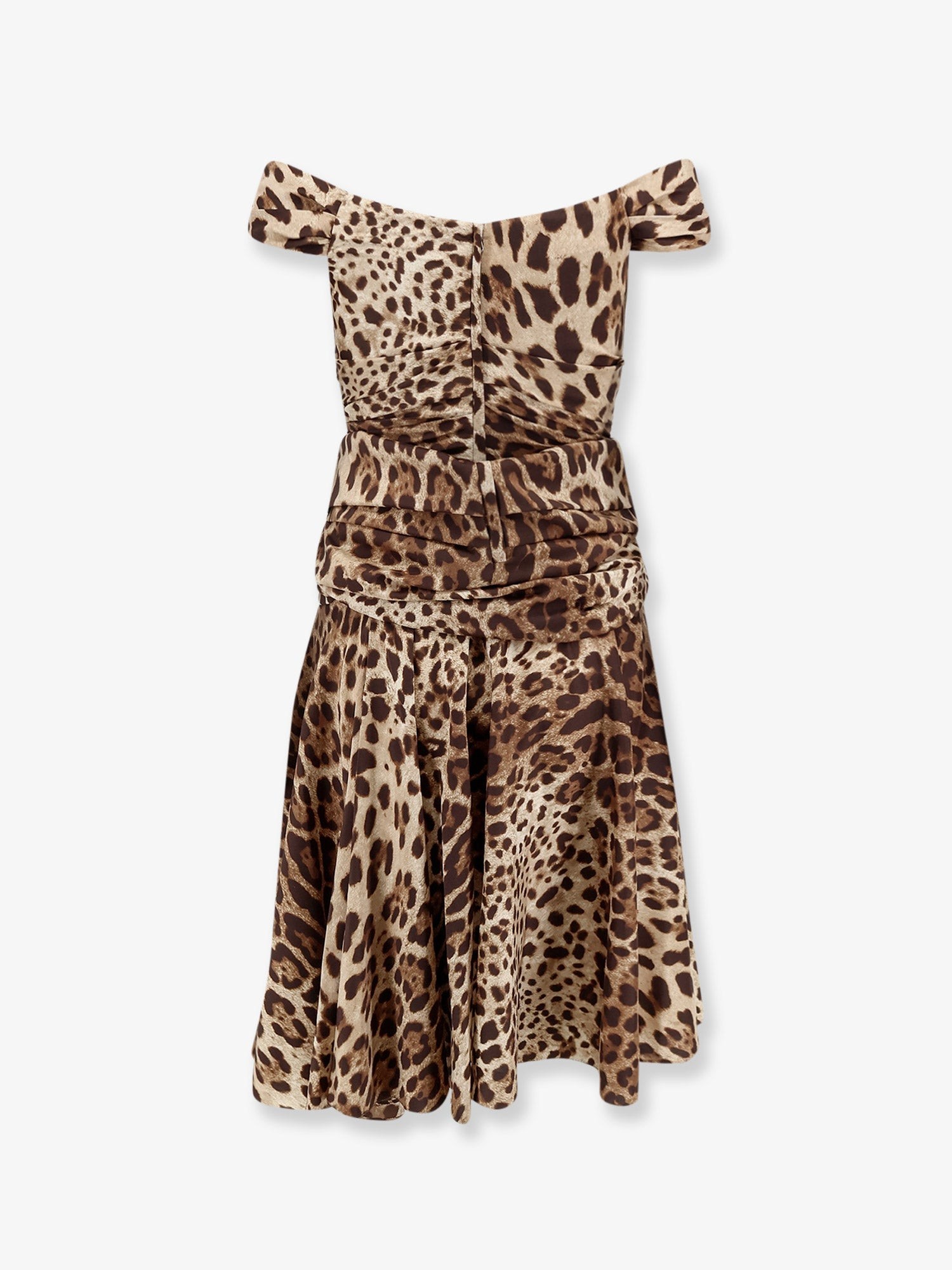 Long silk dress with animal print - Image 2