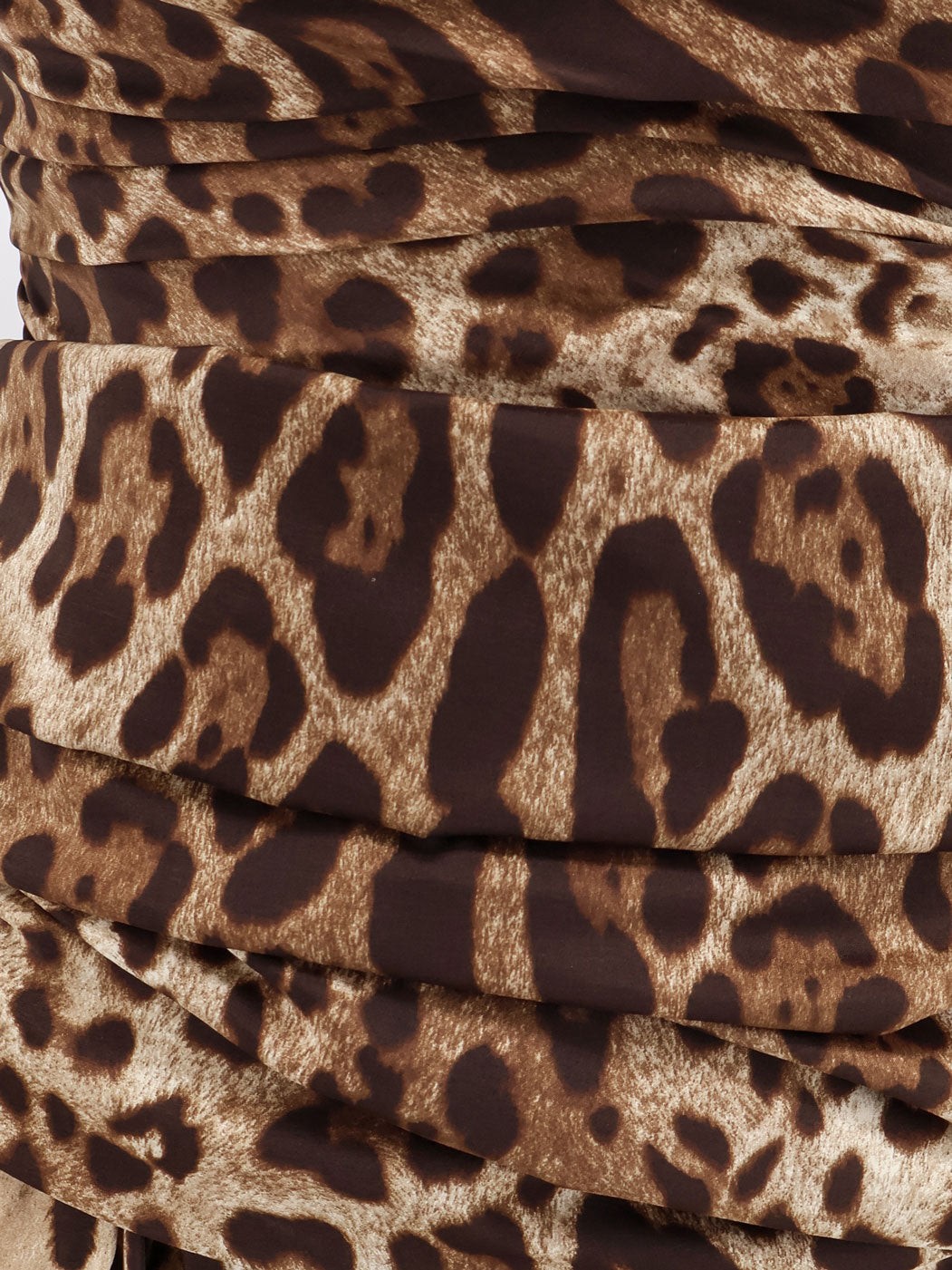 Long silk dress with animal print - Image 3