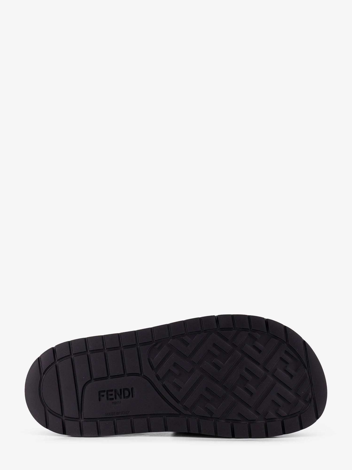 Low leather sandals with FF jacquard insert - Image 4
