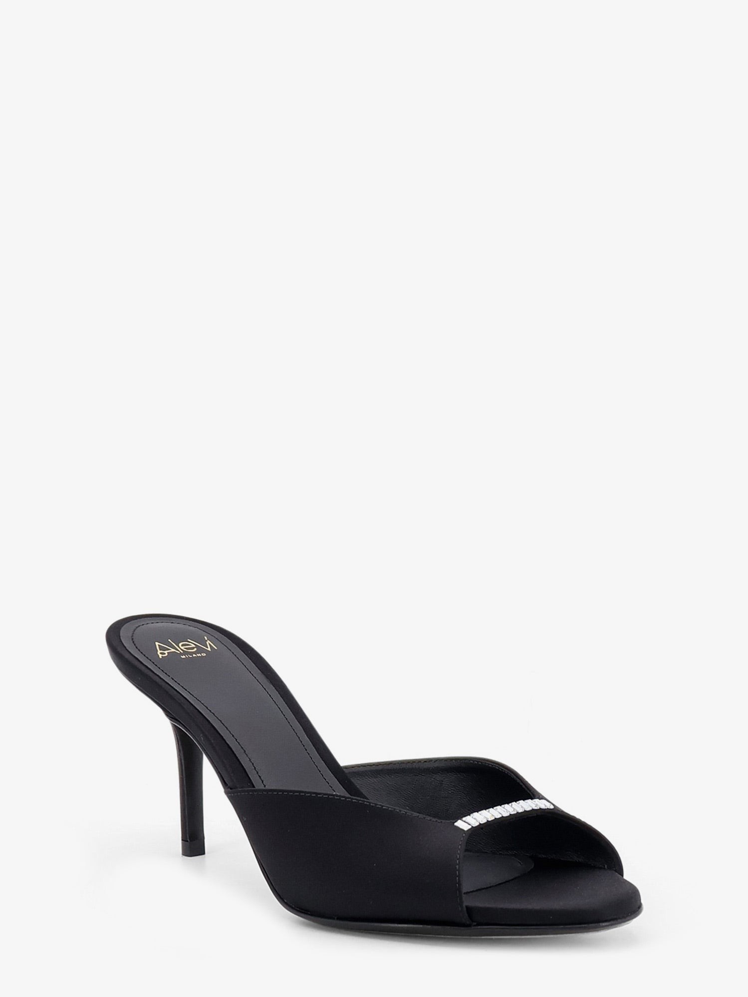 Luana satin sandals with rhinestone detail on the front - Image 2