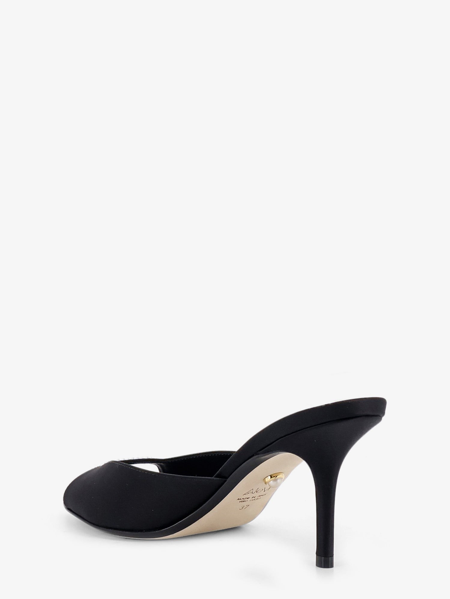 Luana satin sandals with rhinestone detail on the front - Image 3