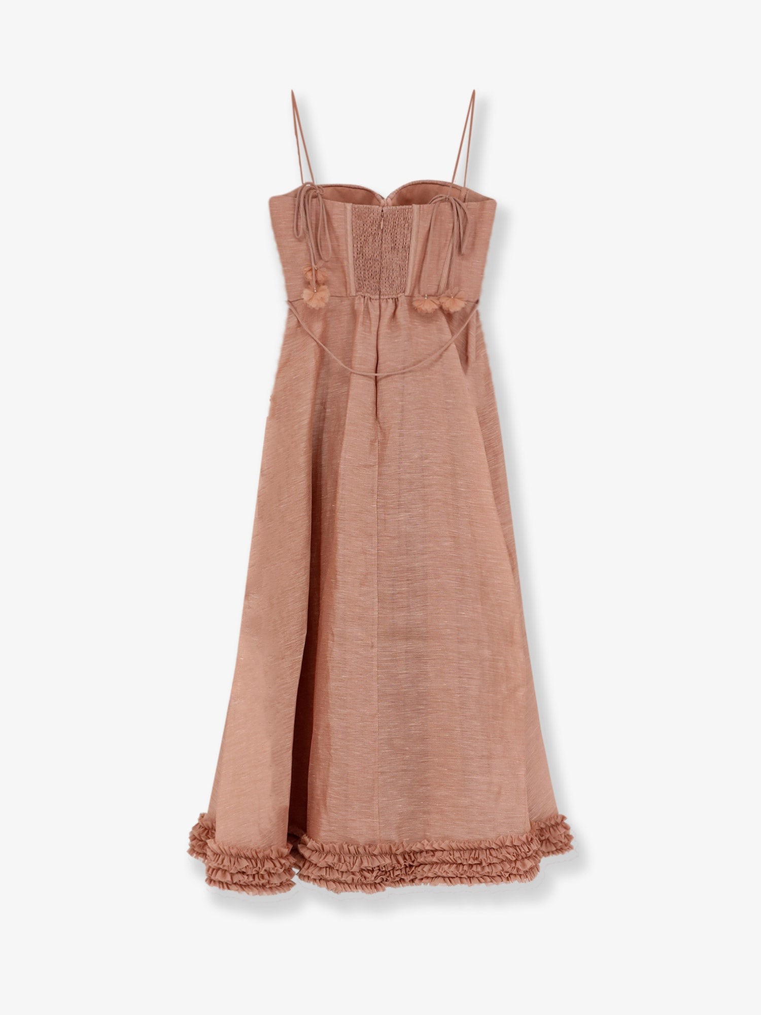 Luna silk and linen blend midi dress - Image 2