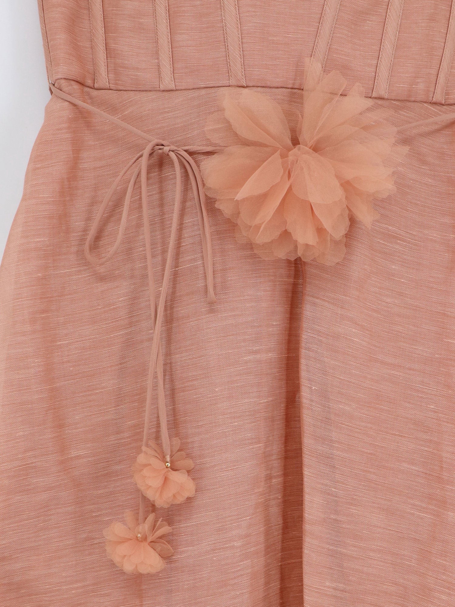 Luna silk and linen blend midi dress - Image 3