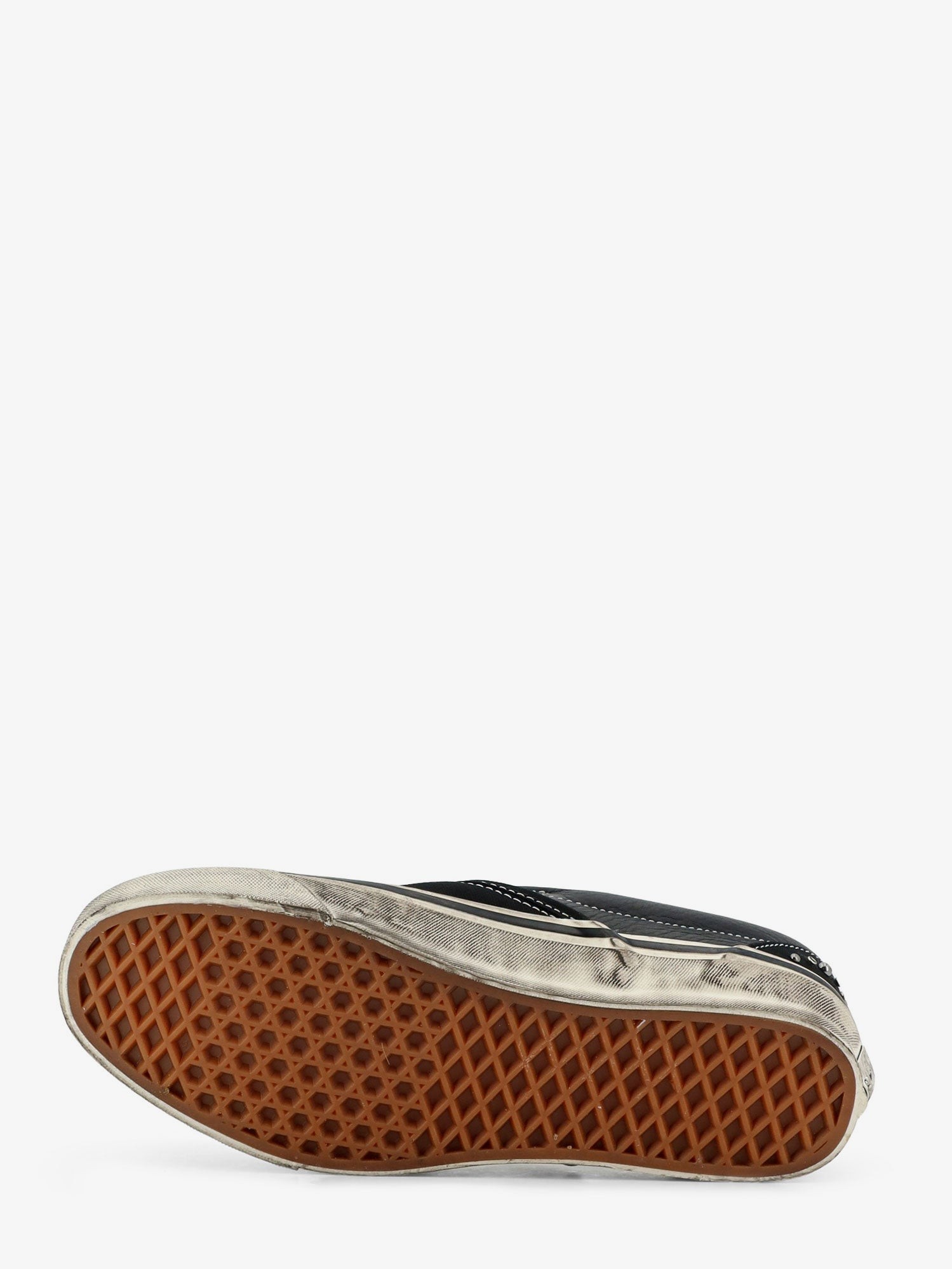 Lx classic slip on 98 canvas and leather sneakers with all-over metal beads - Image 4