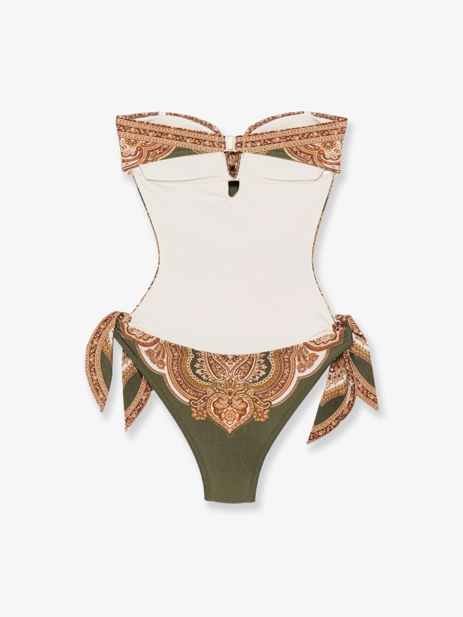 Mahon nylon one-piece swimsuit with paisley print - Image 2