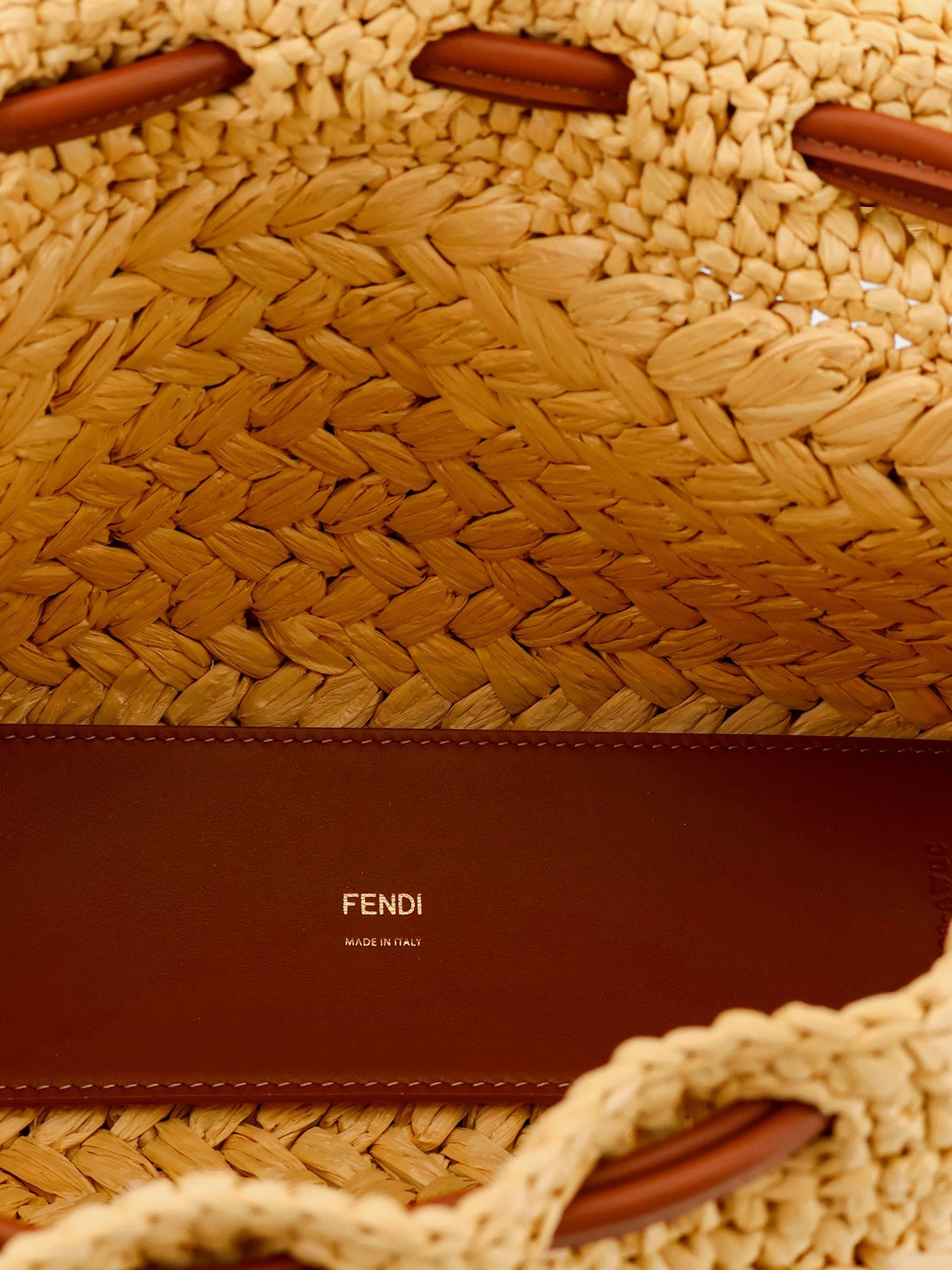 Mamma Baguette Medium raffia crossbody bag - Image 4