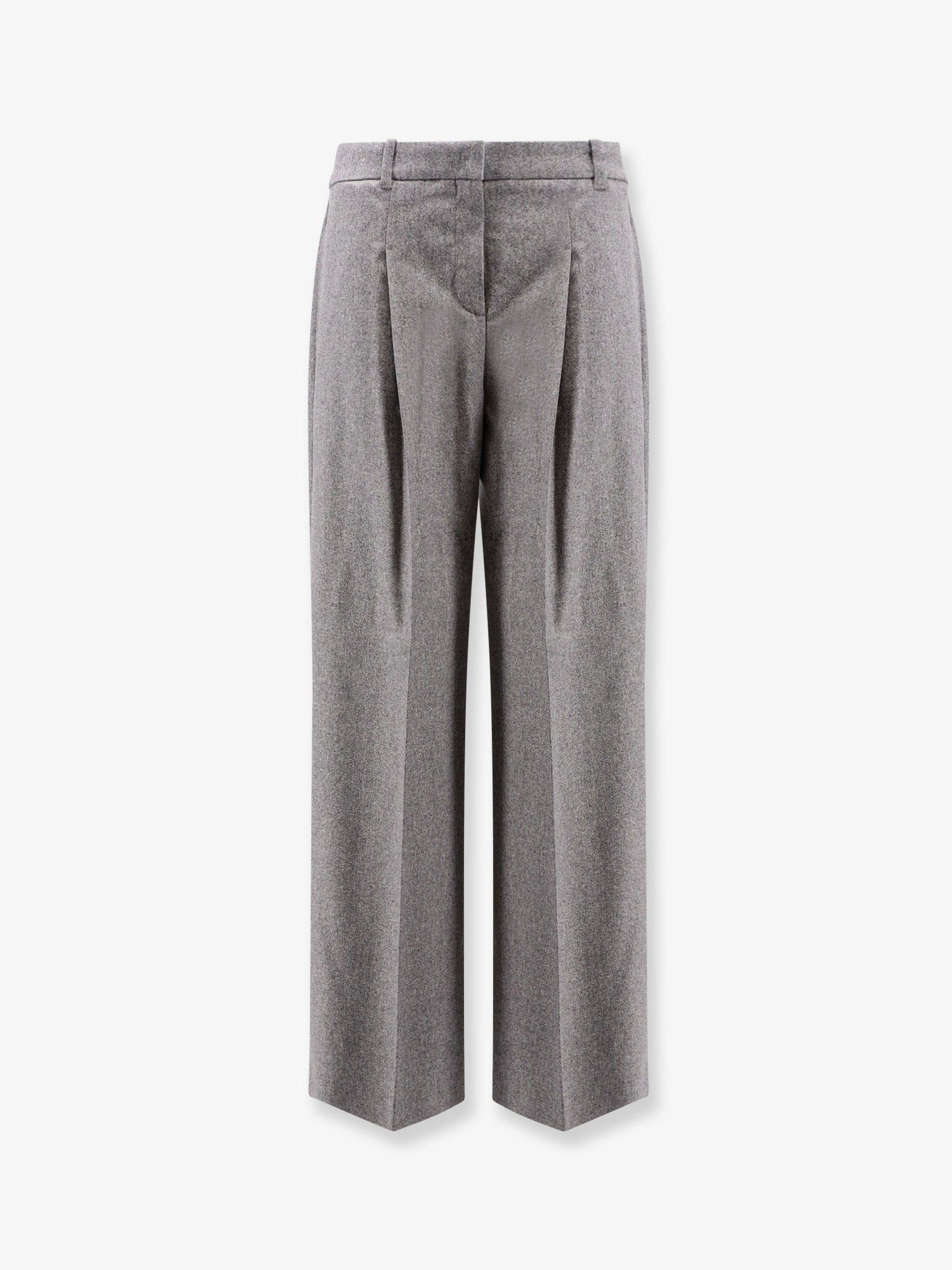 Melange wool blend trousers