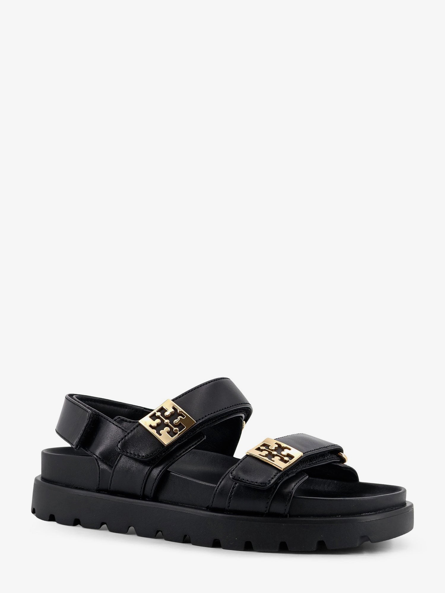 Mellow leather sandals with metal logo on the side - Image 2