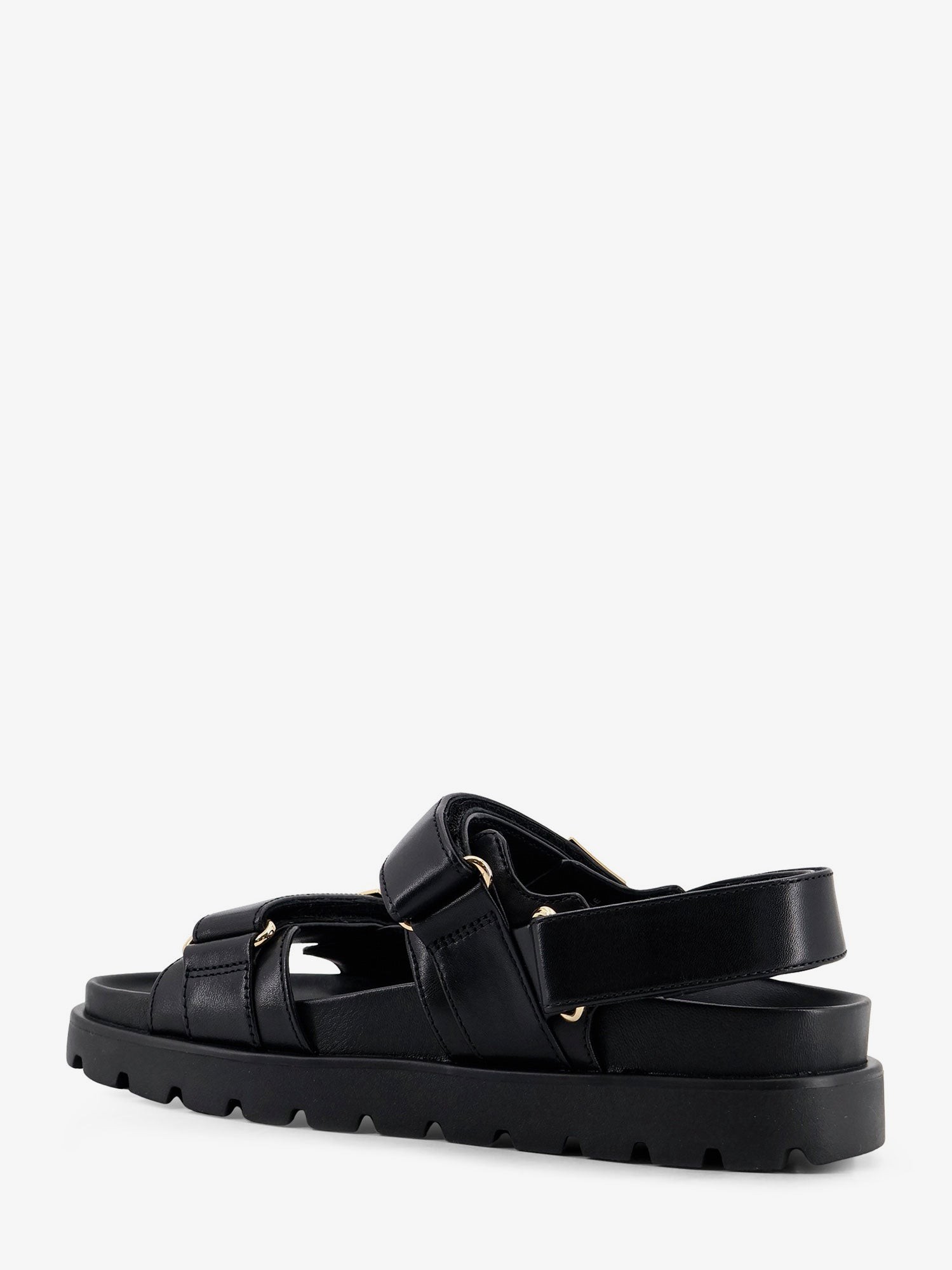 Mellow leather sandals with metal logo on the side - Image 3