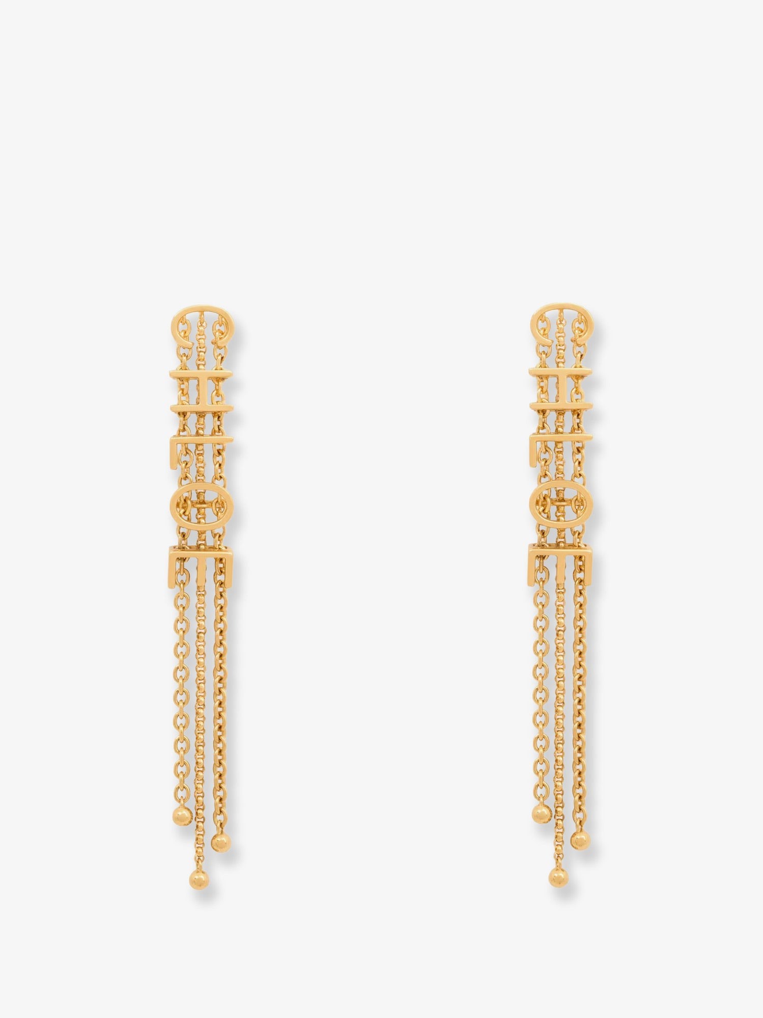 Mini Belt brass earrings