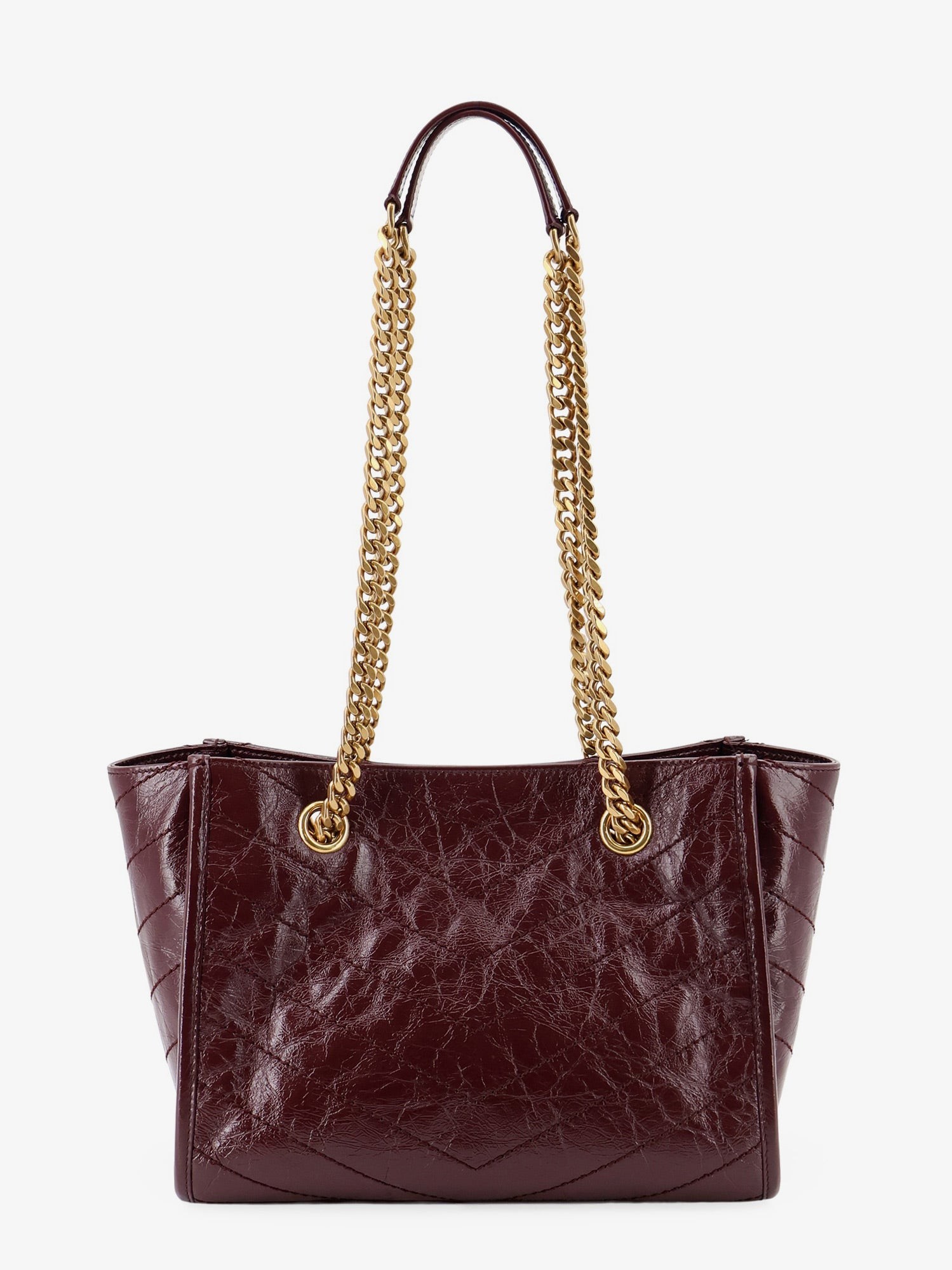 Niki vintage-effect leather shopping bag - Image 2