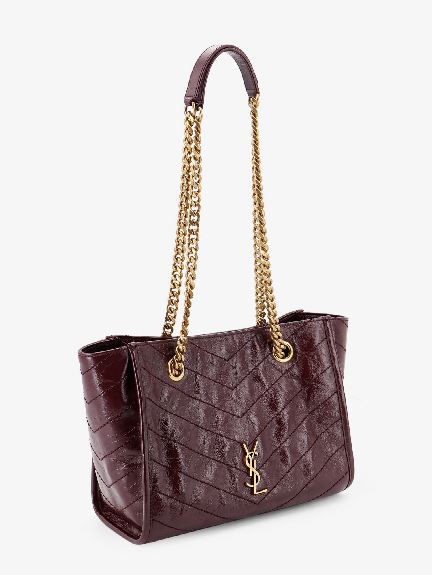 Niki vintage-effect leather shopping bag - Image 3
