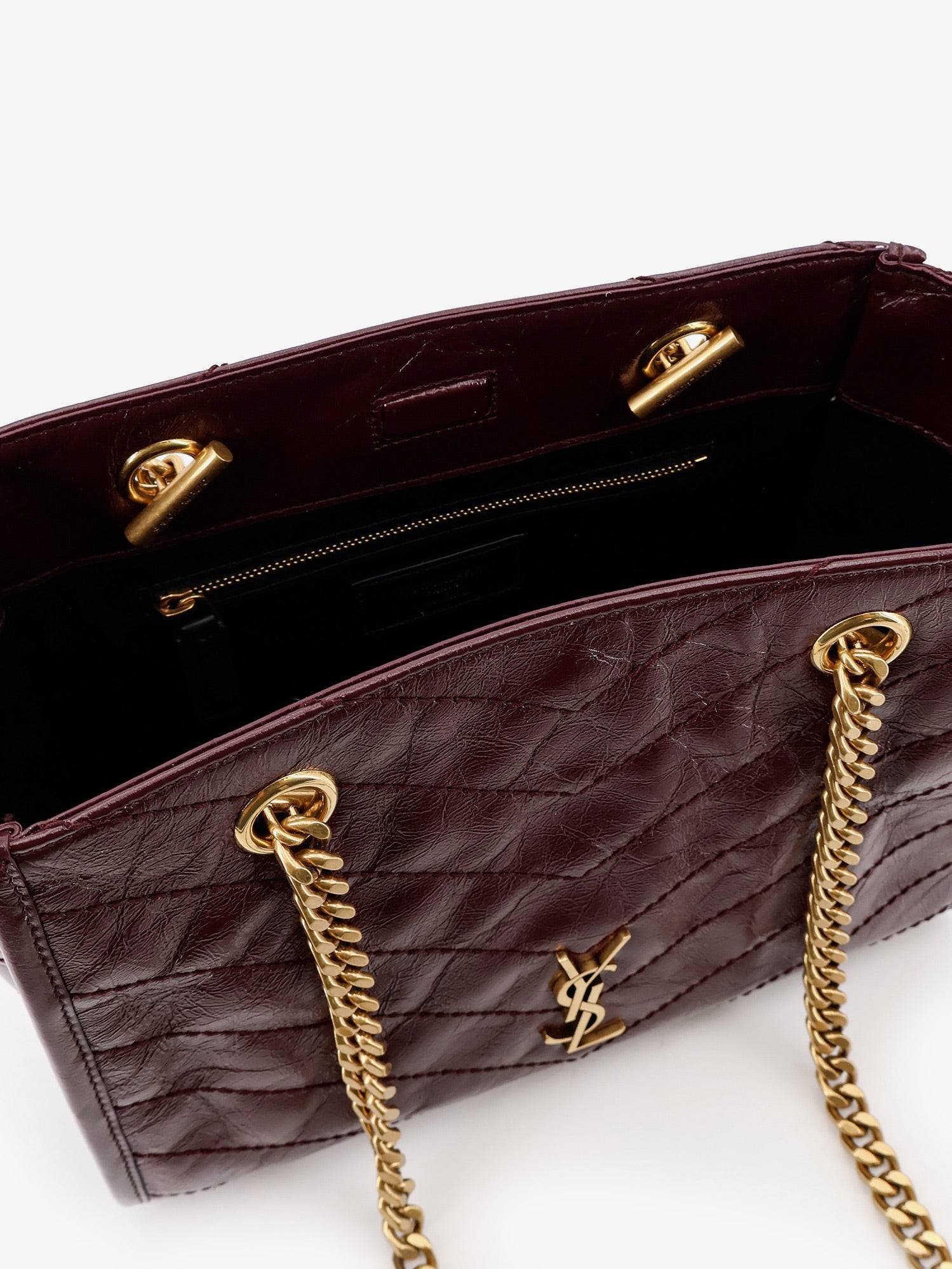 Niki vintage-effect leather shopping bag - Image 5