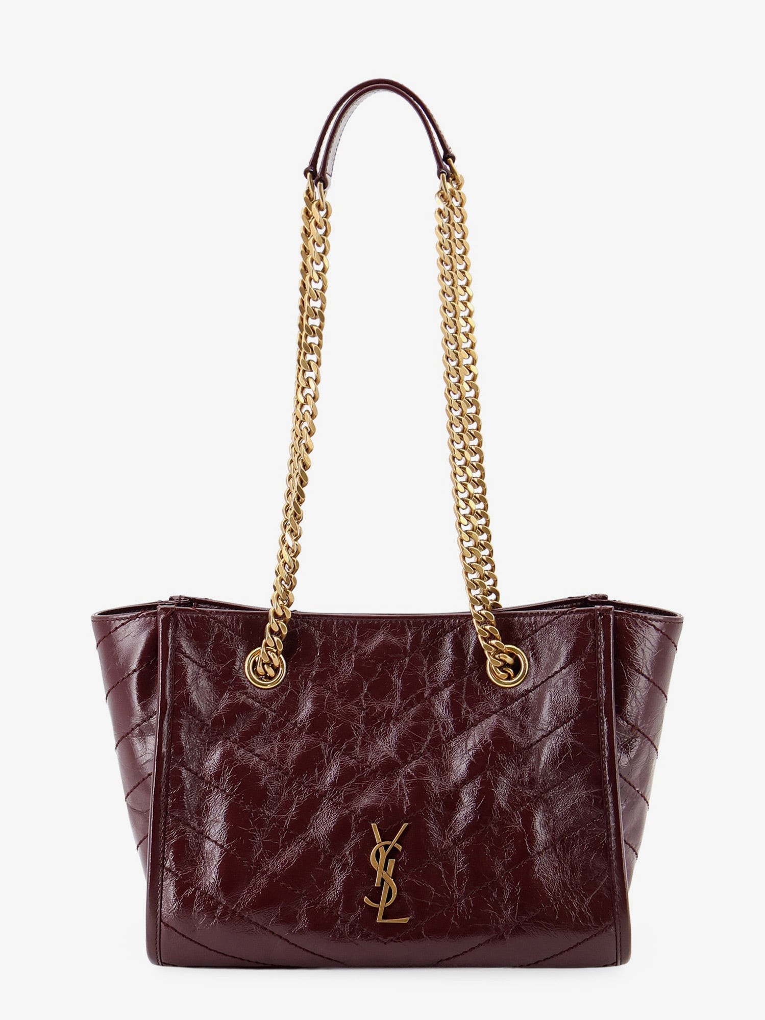 Niki vintage-effect leather shopping bag