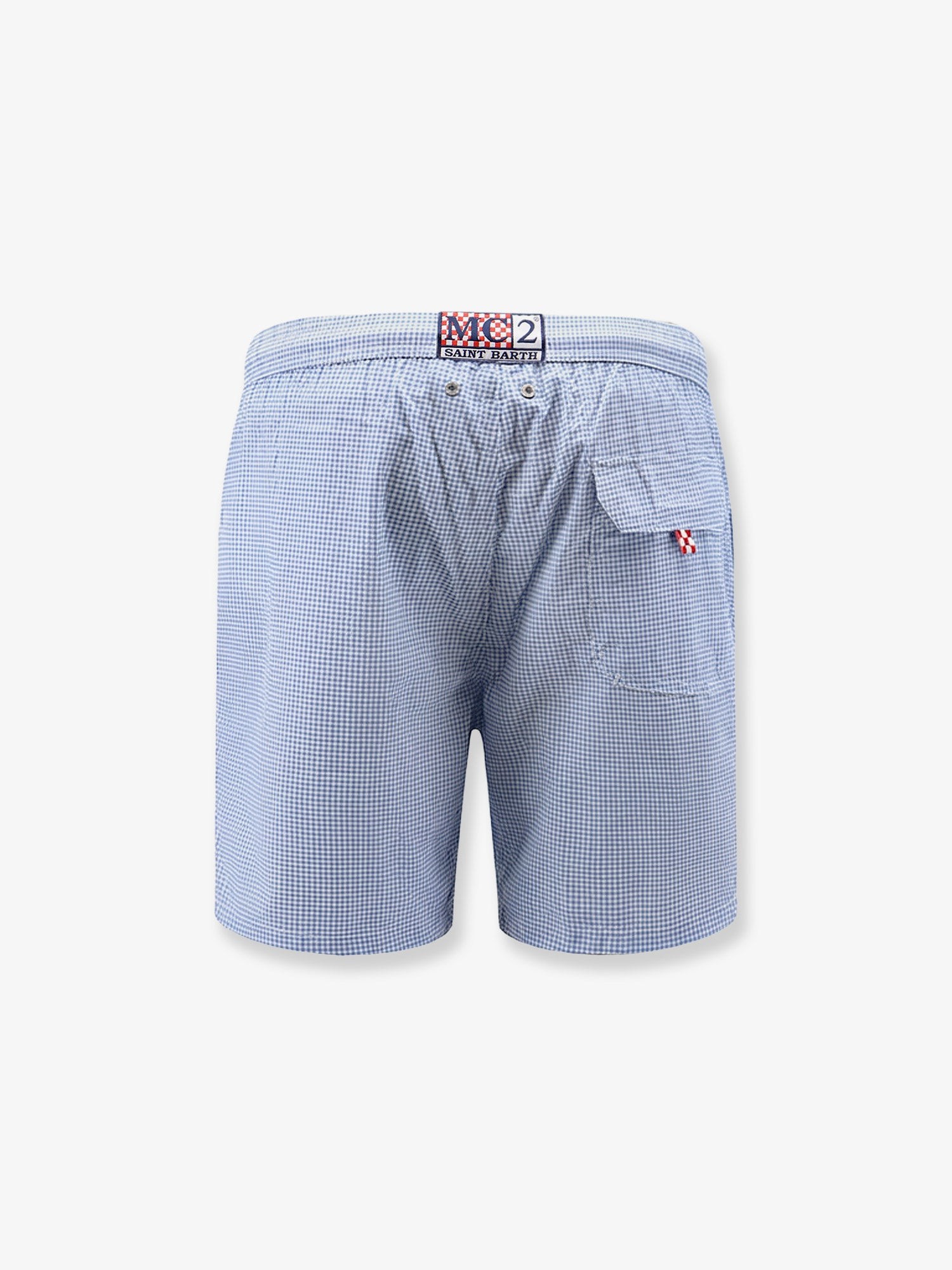 Nylon blend Swim boxer shorts in with micro pattern - Image 2