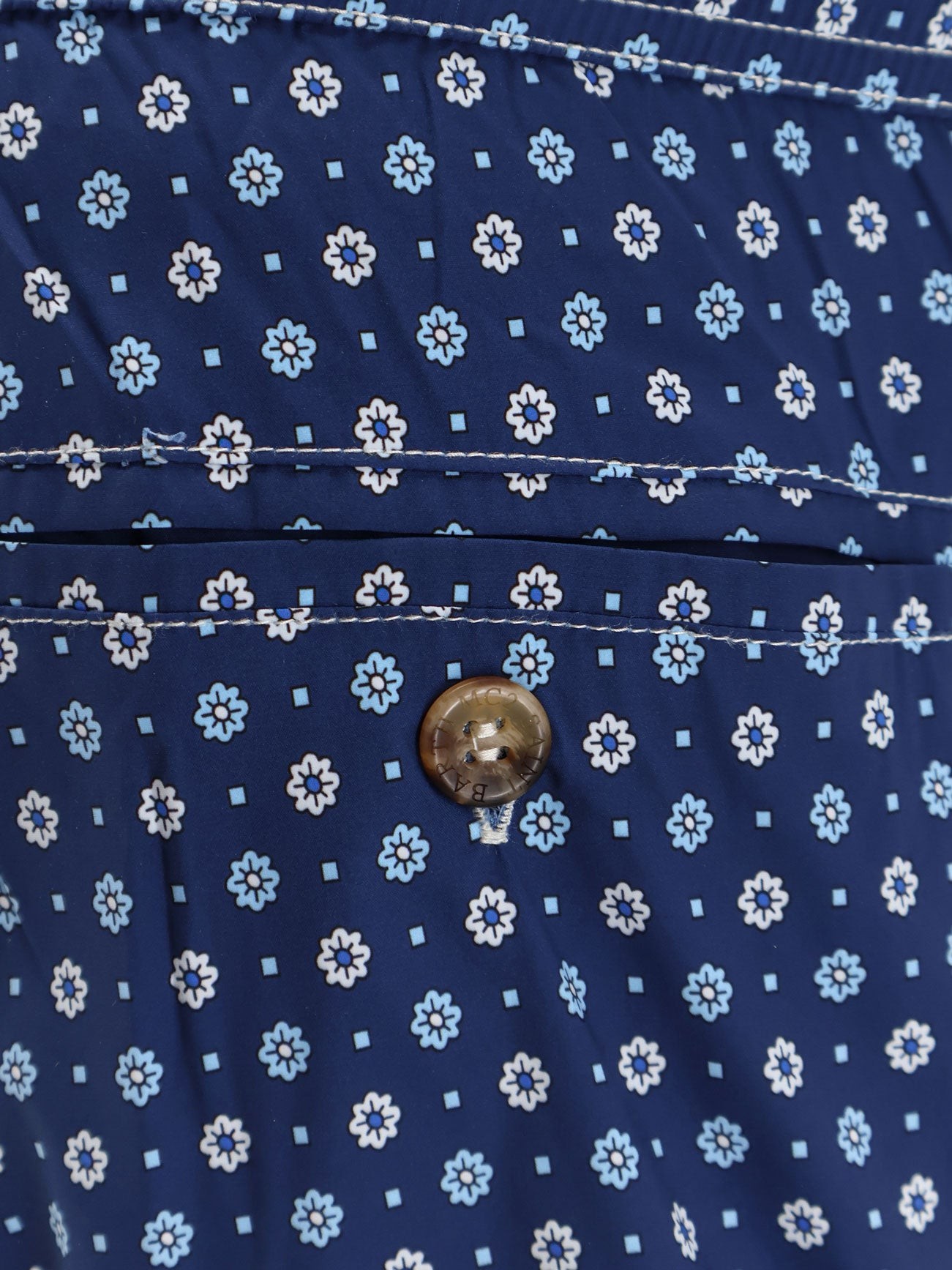 Nylon swim shorts with all-over micro pattern - Image 3