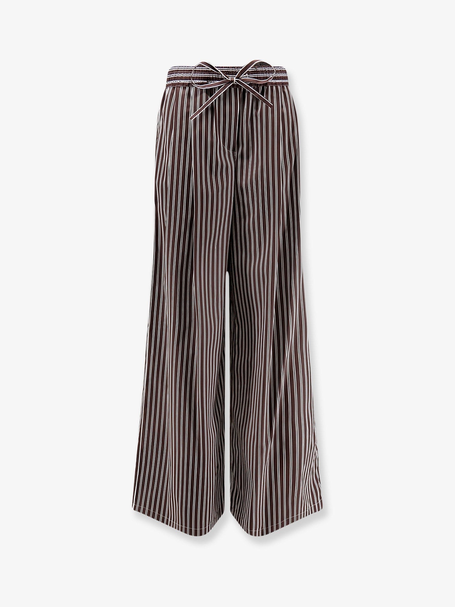 Pajamas striped poplin trousers