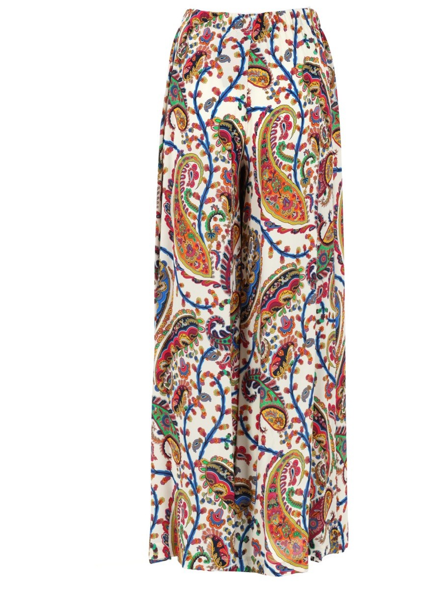 PANTALONE PALAZZO CON CINTURA E MOTIVO PAISLEY - Image 2