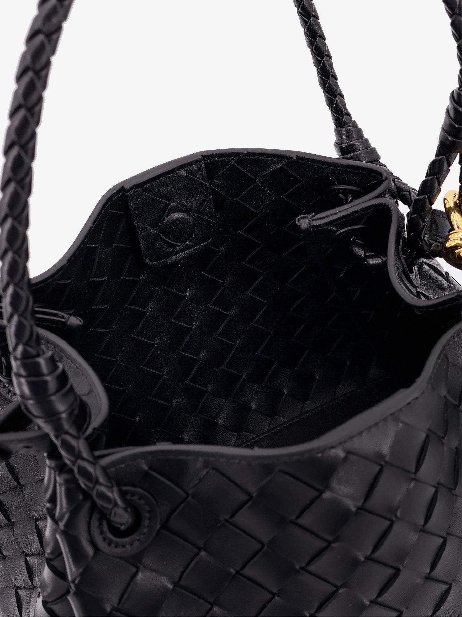 Parachute leather shoulder bag with Intrecciato motif and Knot detail - Image 4