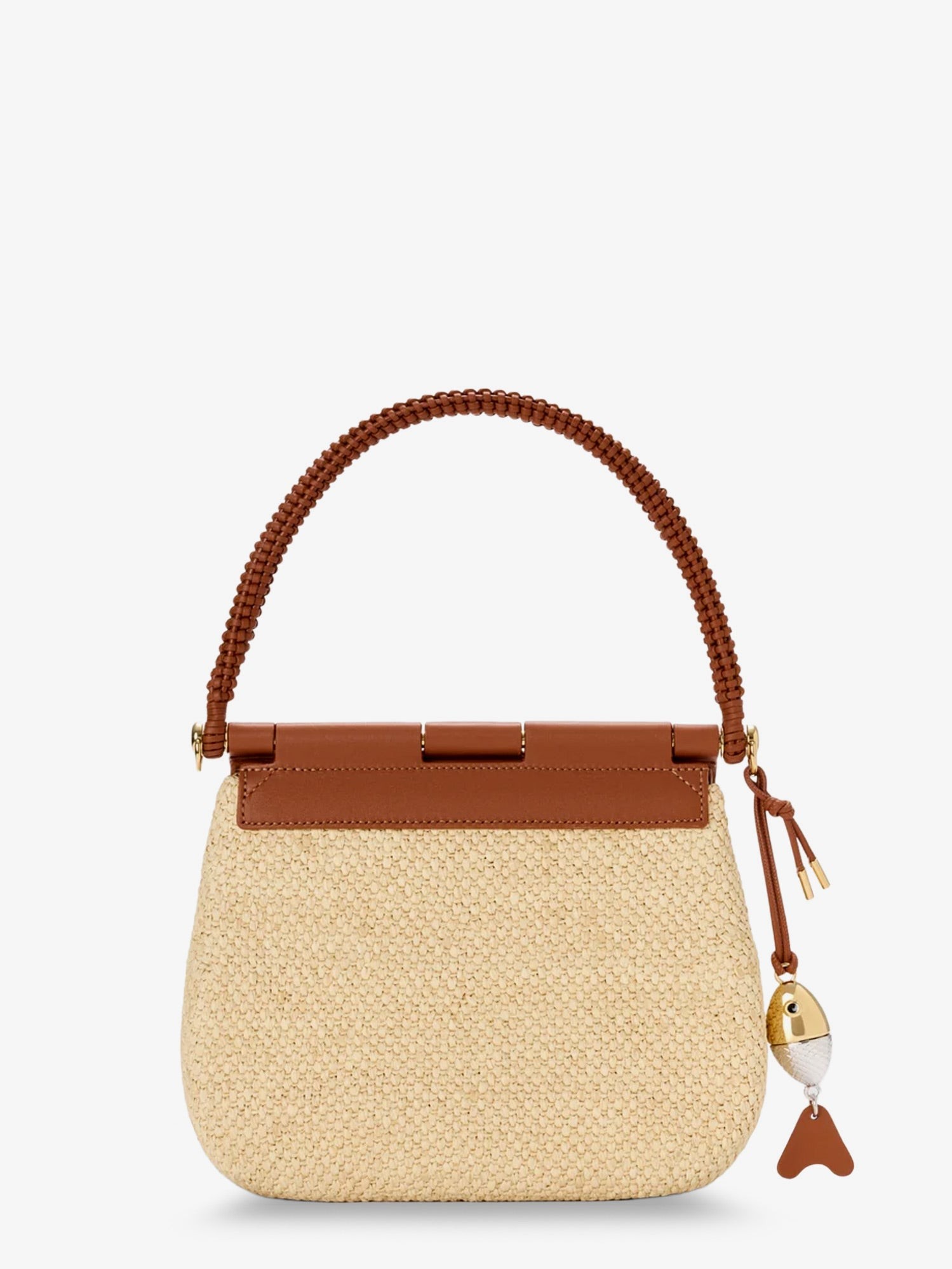 Paula's Ibiza Raffia and Leather Pescador crossbody bag - Image 3
