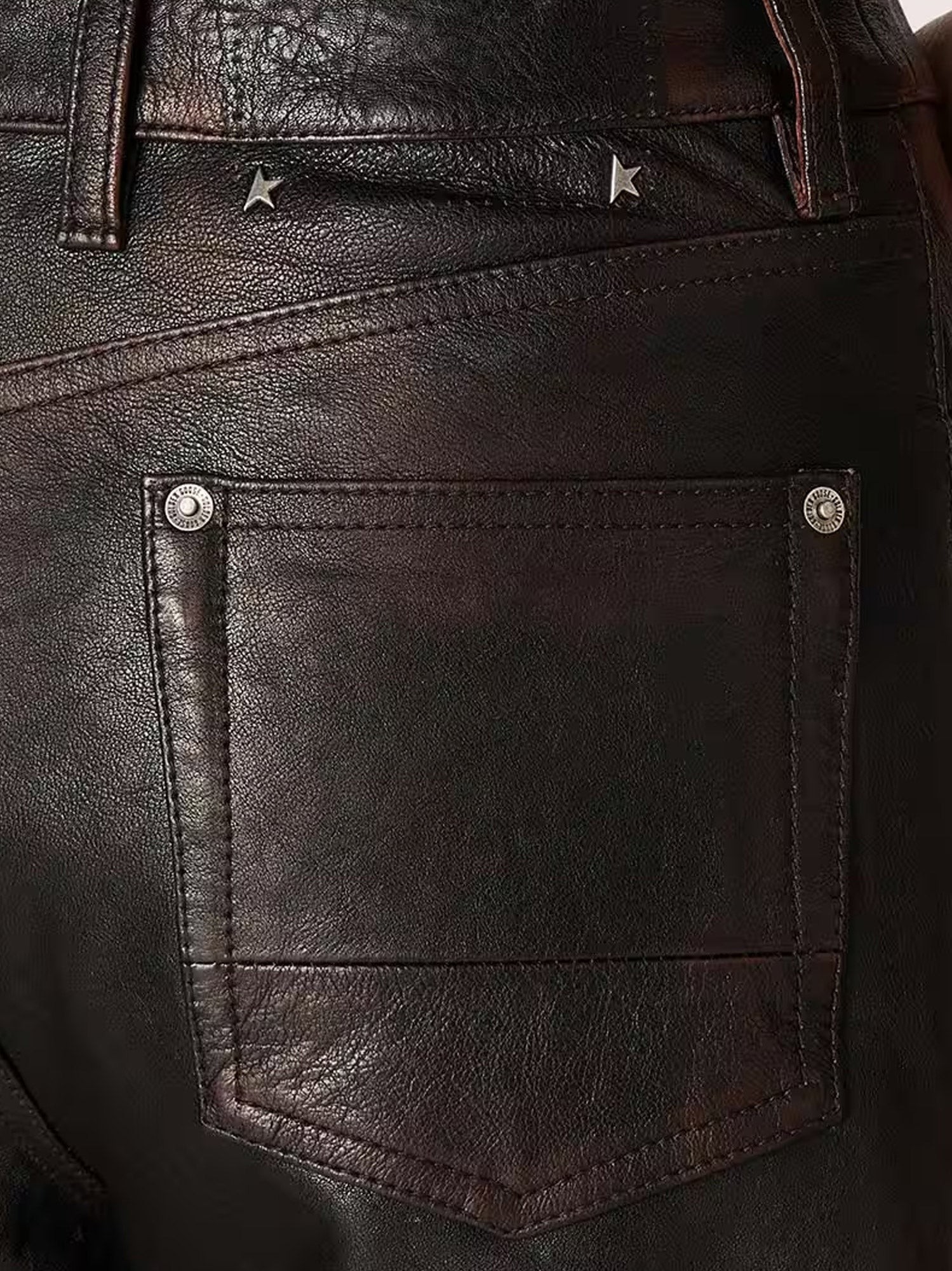 Peg leather trousers - Image 3