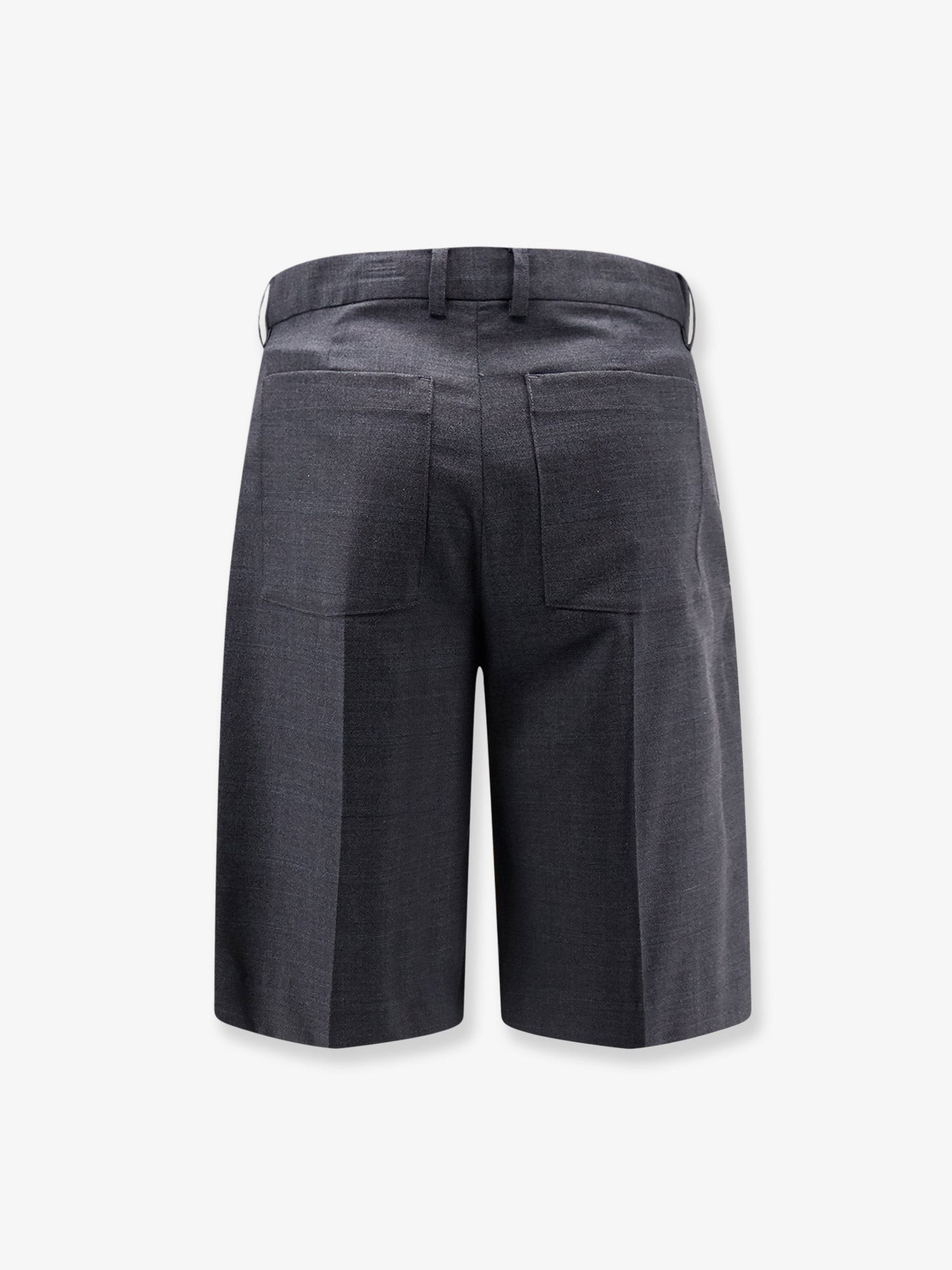 Pleated Check wool blend bermuda shorts - Image 2