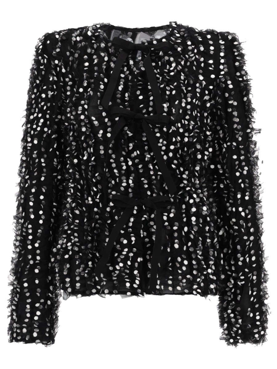 POLKA DOT EMBROIDERED JACKET