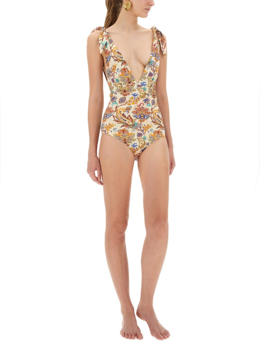 PRINTED ONE-PIECE SWIMSUIT - Image 2