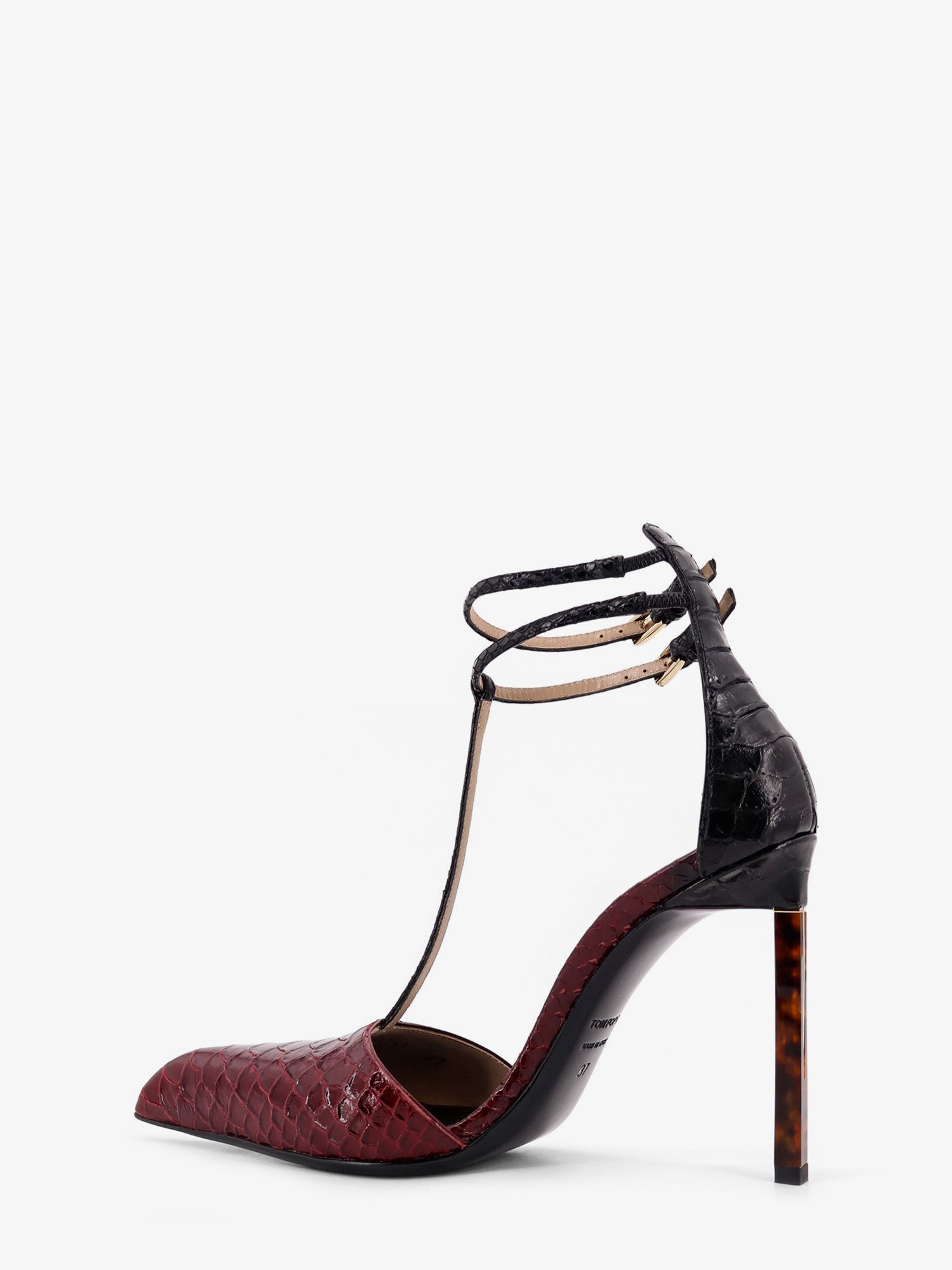 Python-effect leather pumps - Image 3
