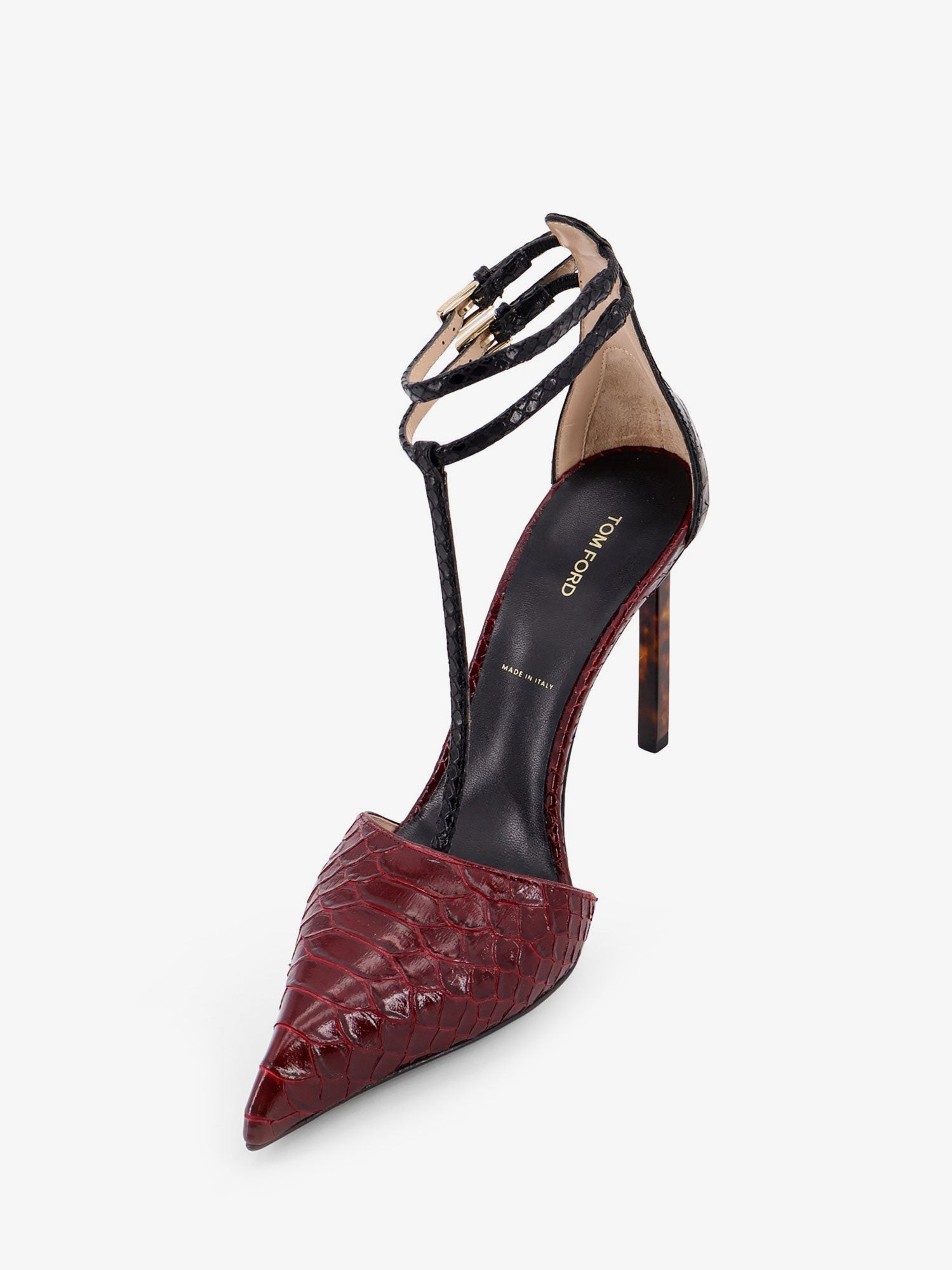 Python-effect leather pumps - Image 4
