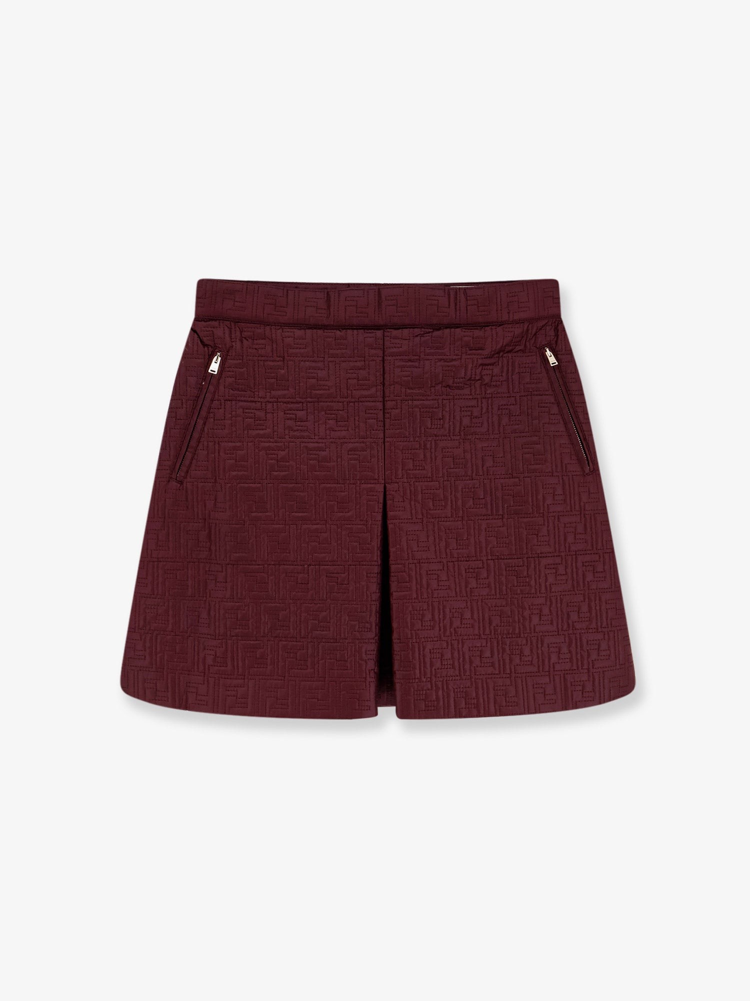 Quilted nylon mini skirt