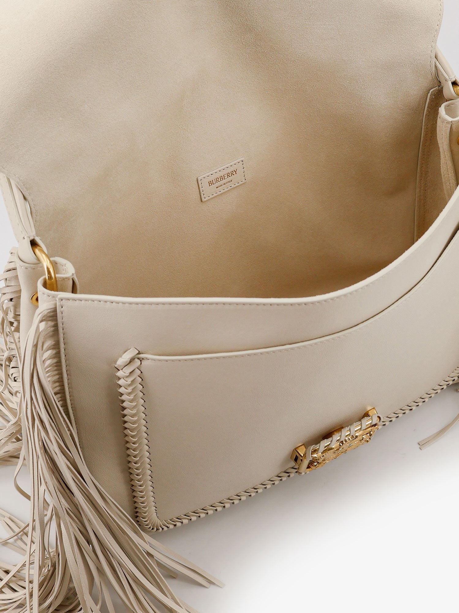 Rider leather handbag with metal Equestrian Knit logo - Image 4