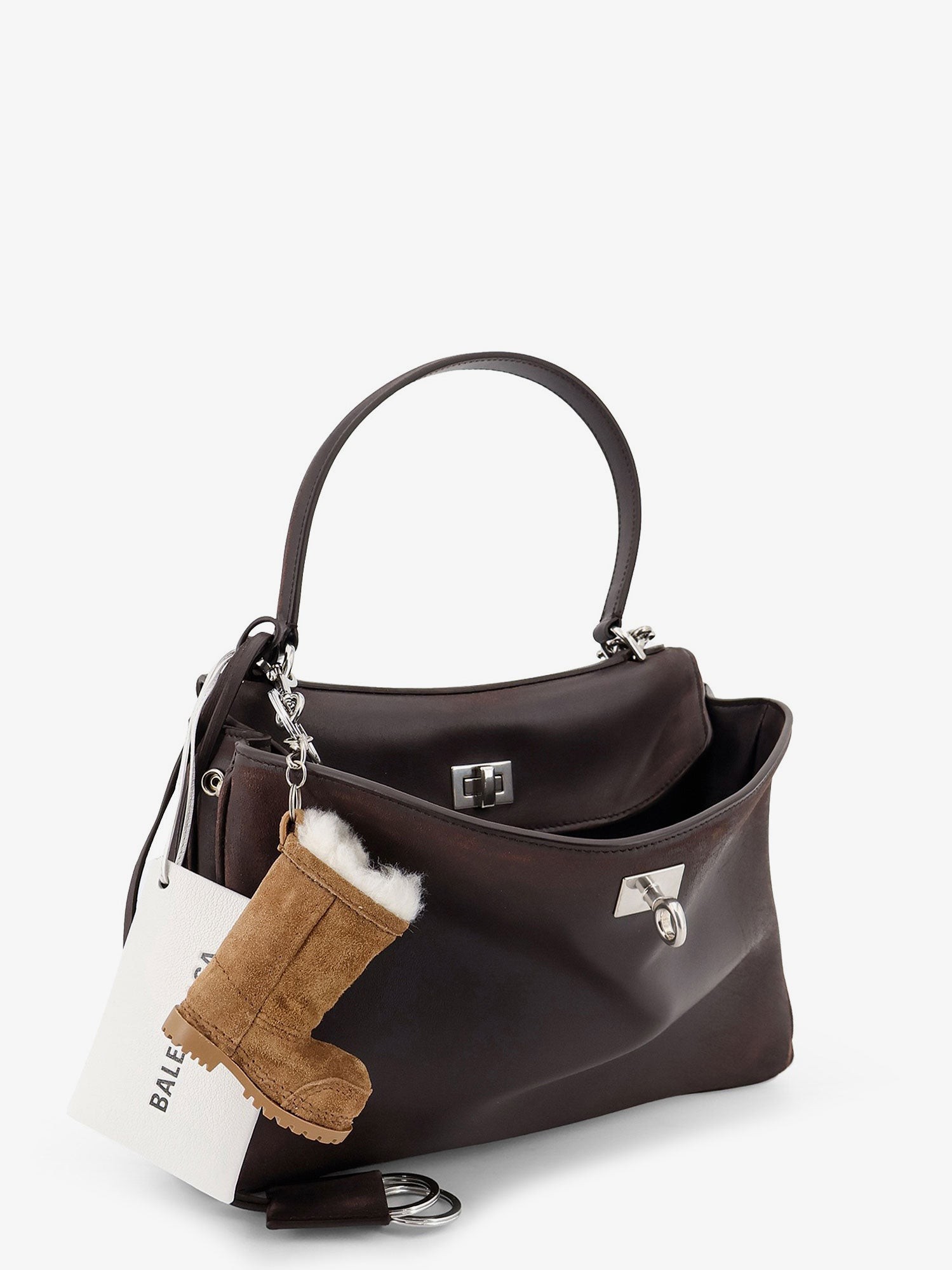 Rodeo S leather crossbody bag with vintage motif - Image 3