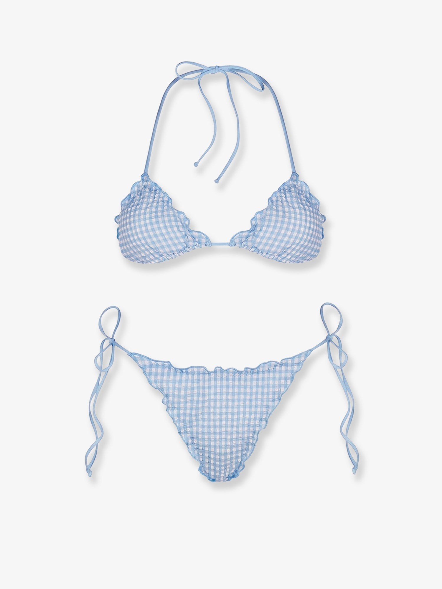 Sagitami nylon bikini with vichy pattern