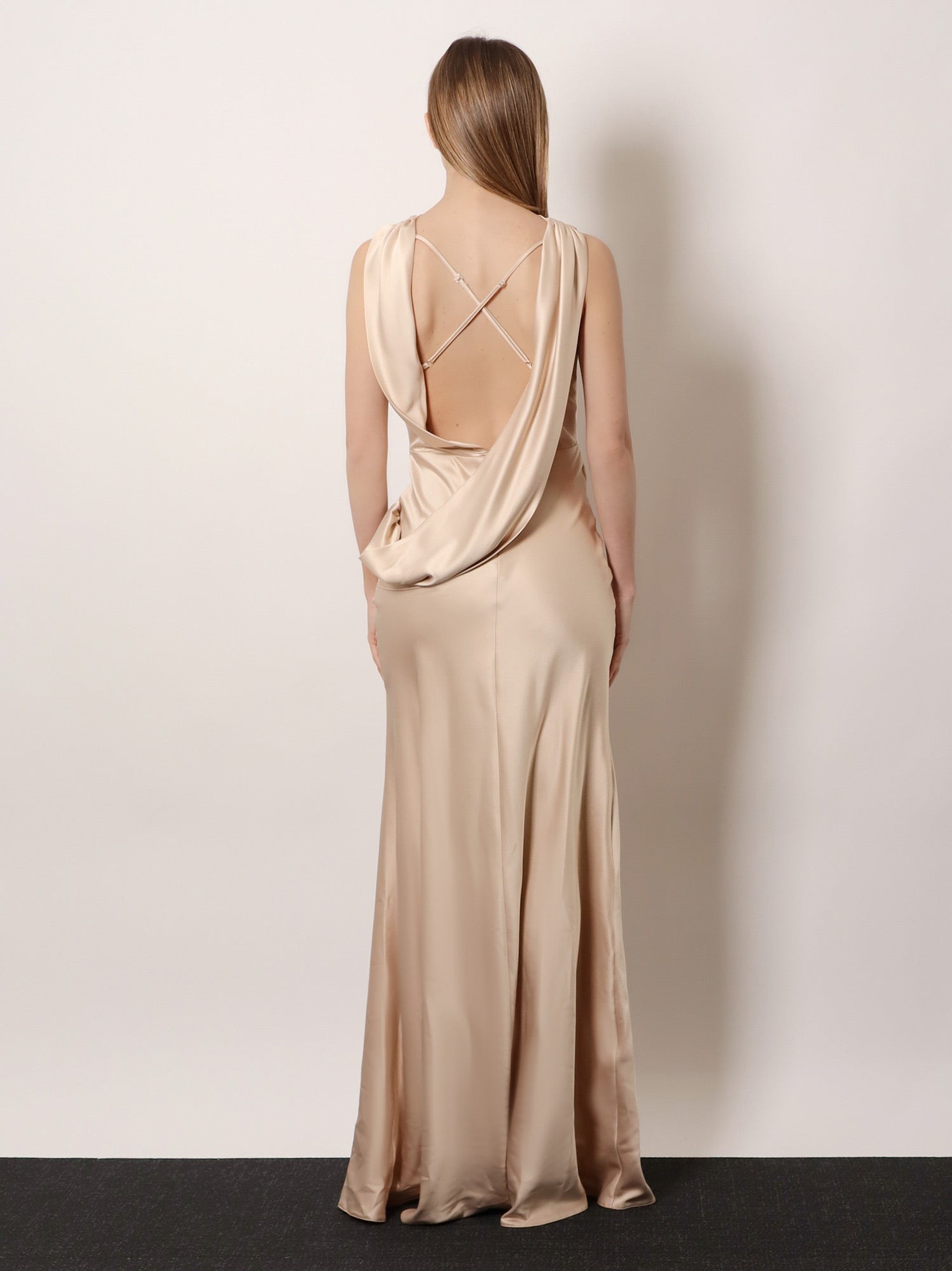 Satin long dress - Image 3