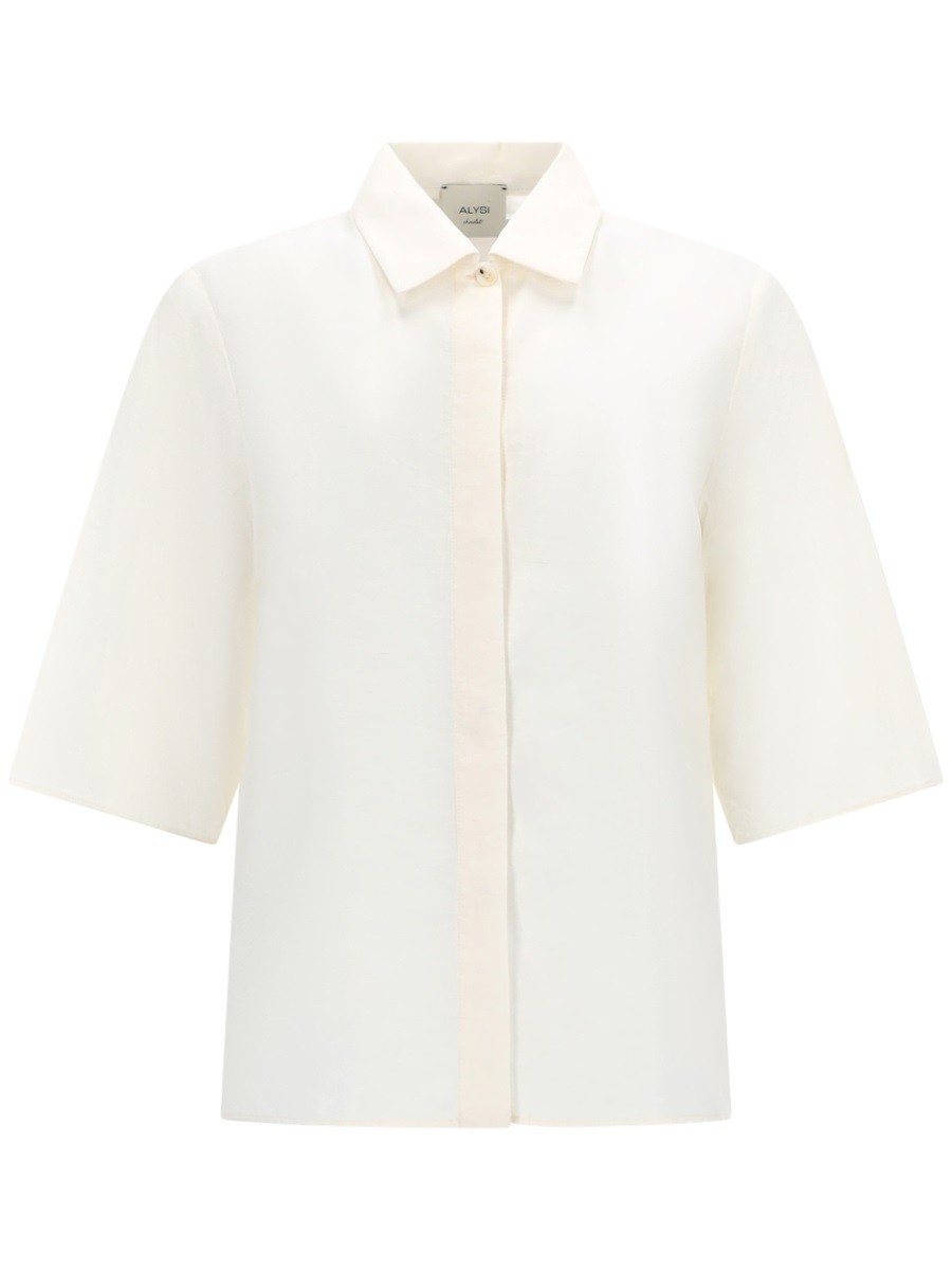 SILK CROPPED SHIRT