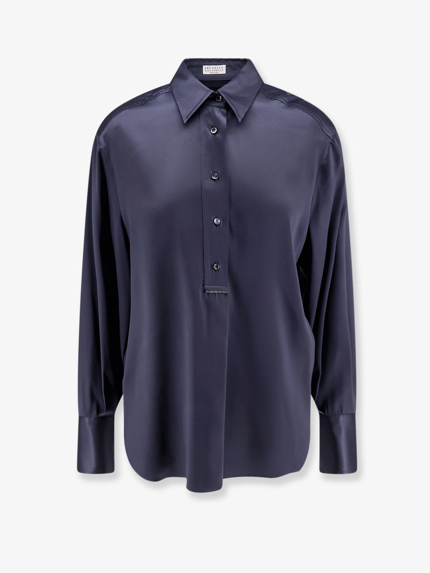 Silk shirt with Monili detail