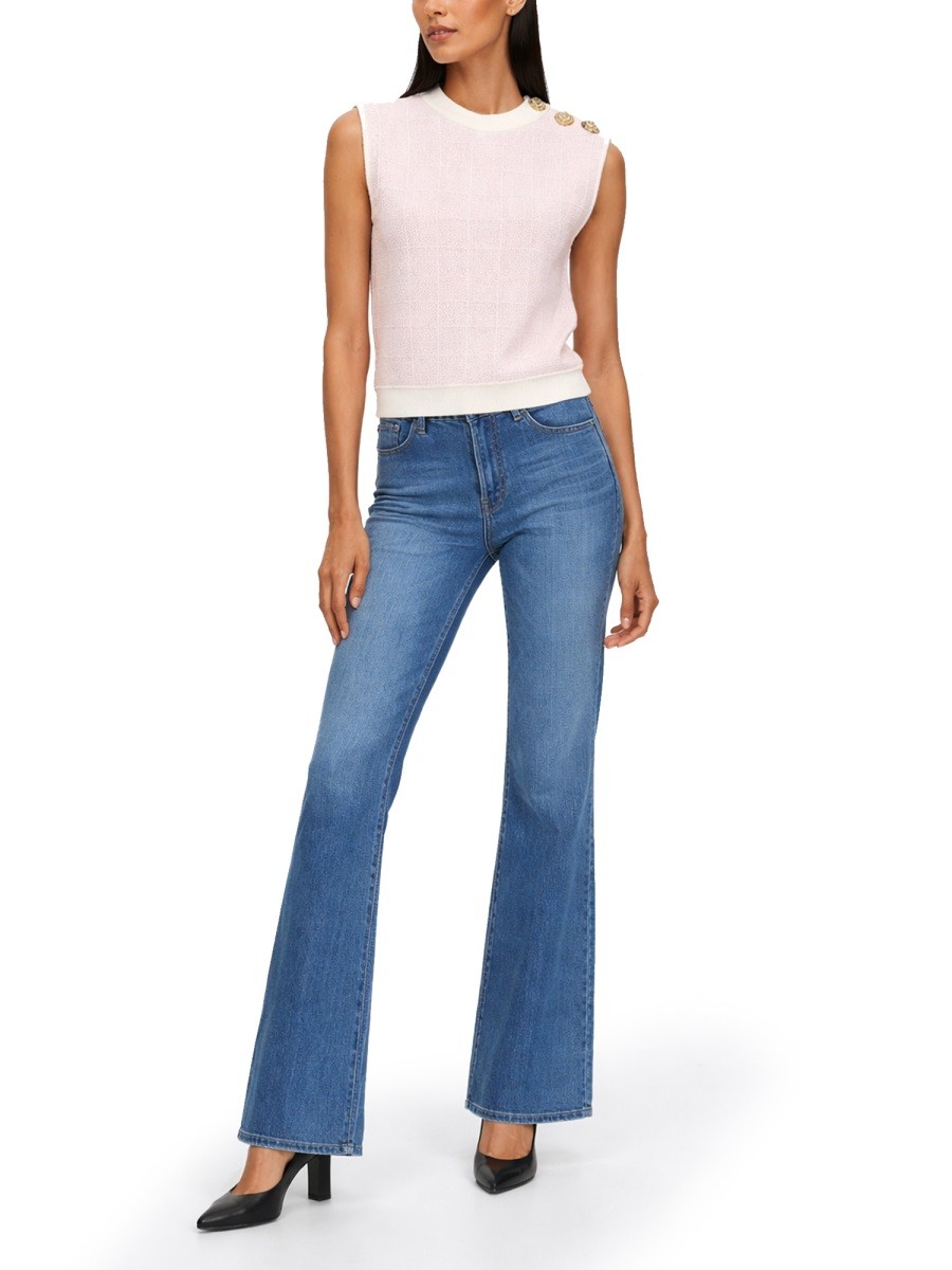 SLEEVELESS TOP WITH JEWEL BUTTONS - Image 2