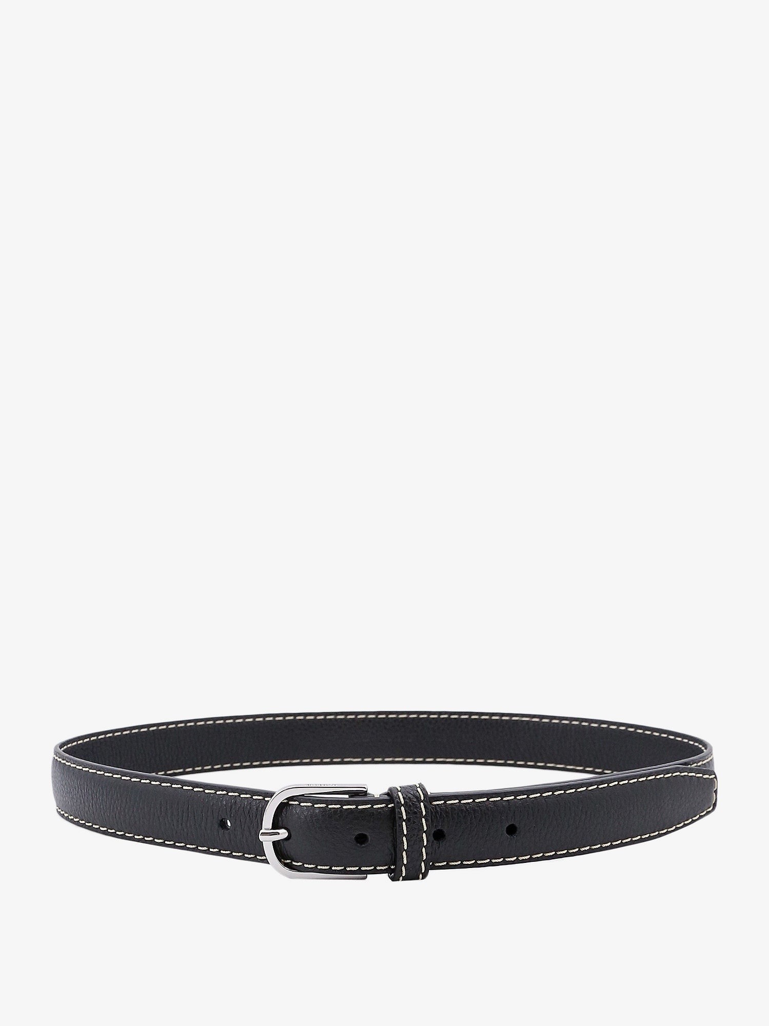 Slim Grained leather belt