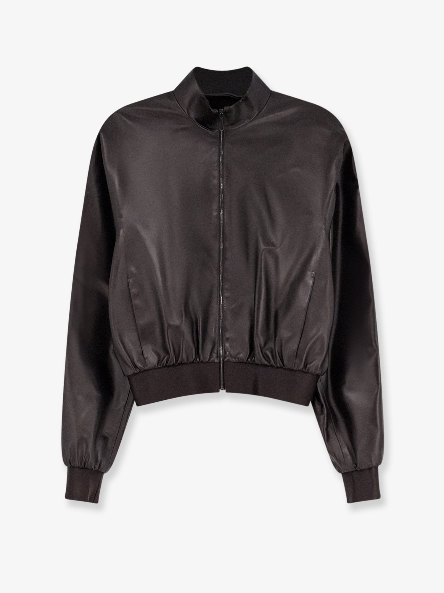 Soft nappa leather bomber jacket