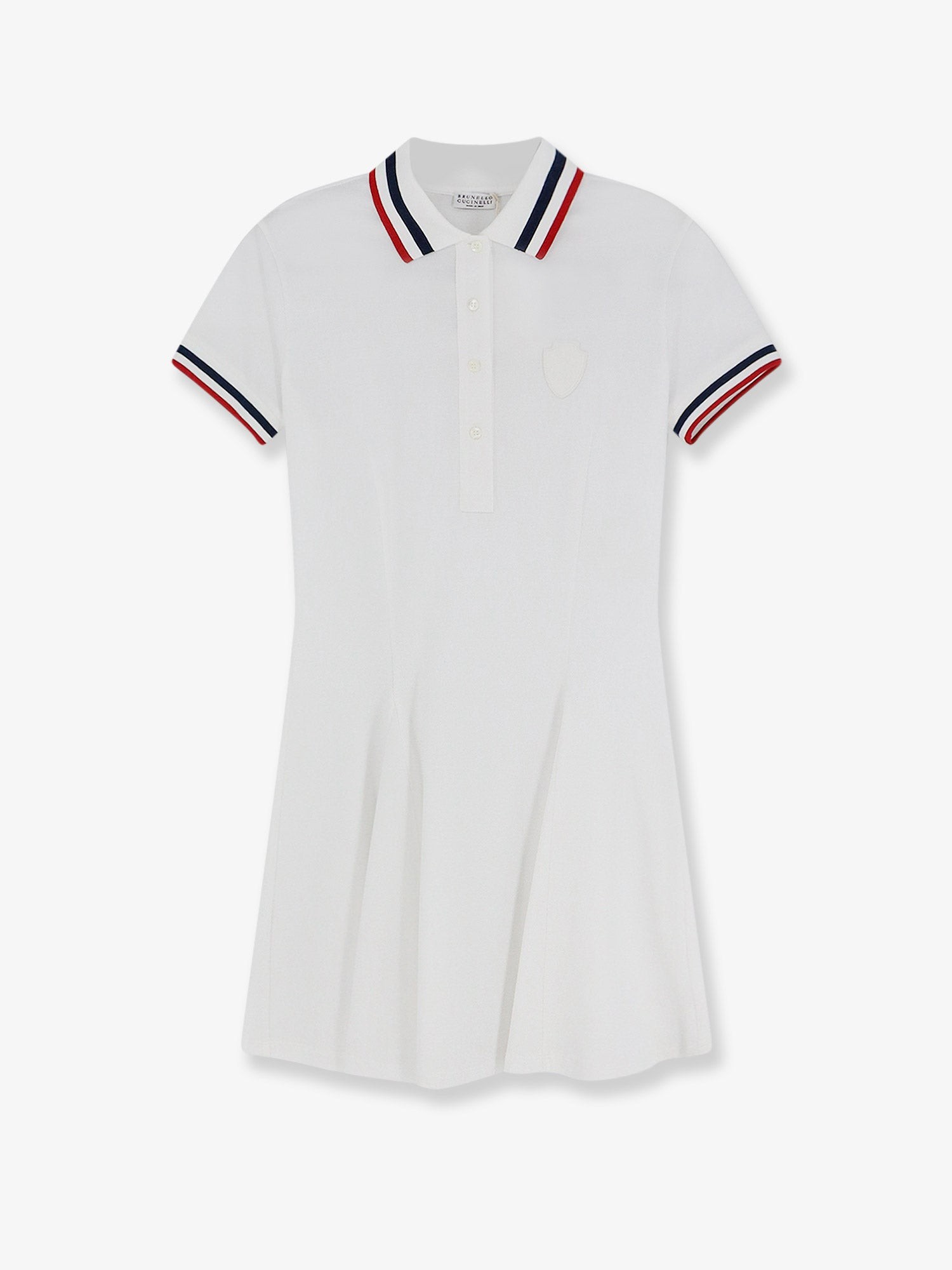 Stretch cotton piquet mini dress