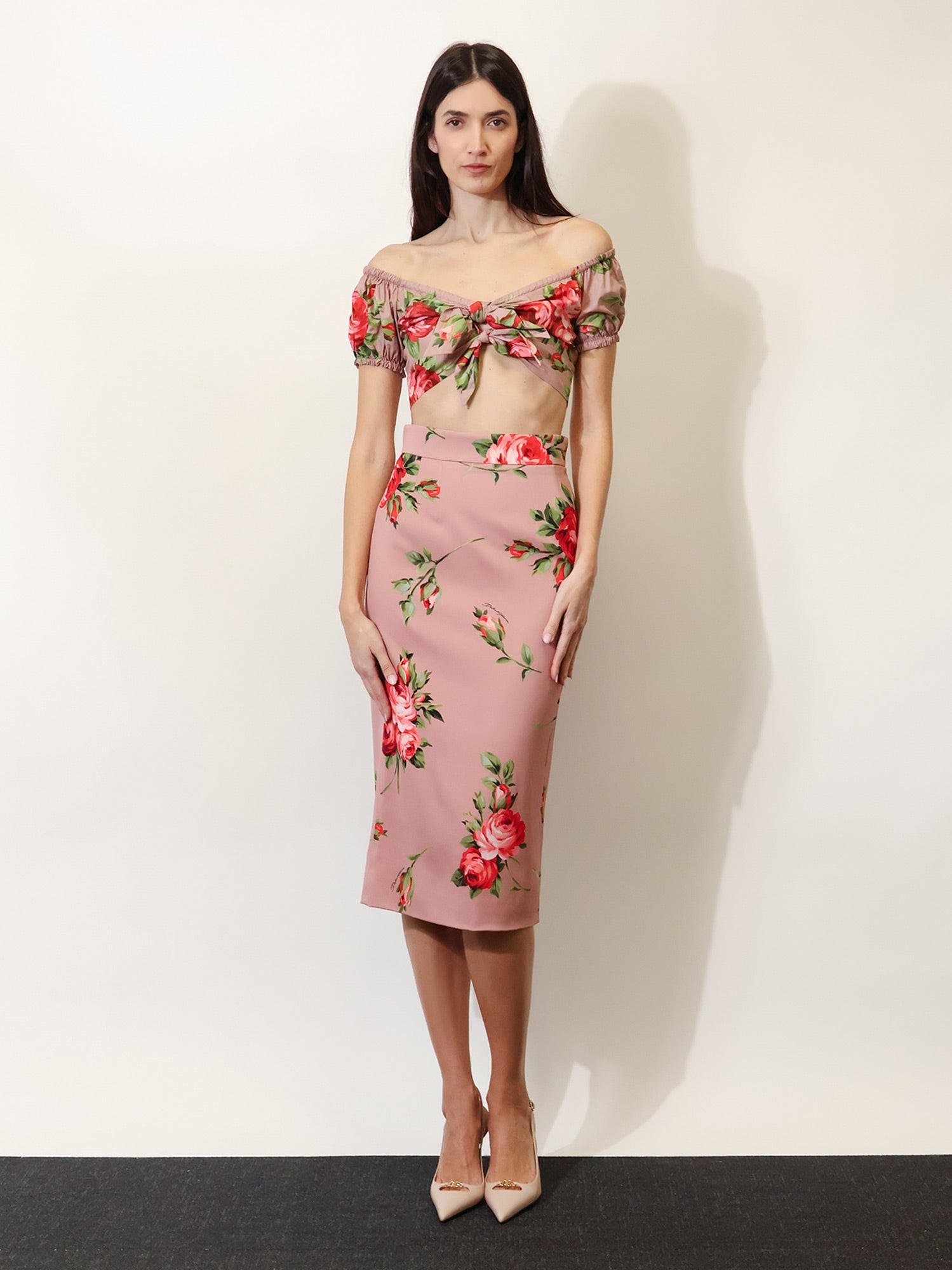 Stretch silk long skirt - Image 2