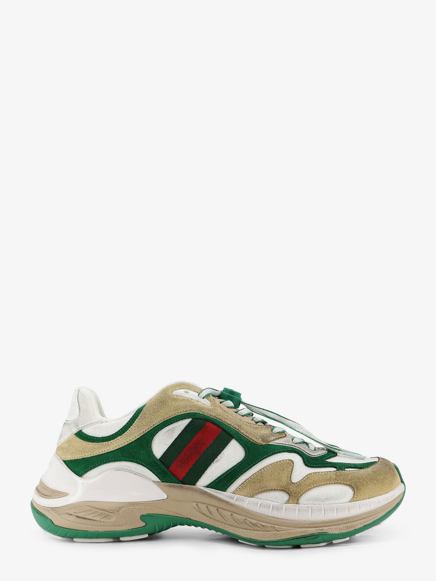 Suede sneakers with side Web detail