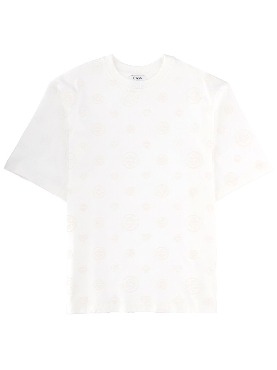 T-SHIRT WITH MONOGRAM DETAILS