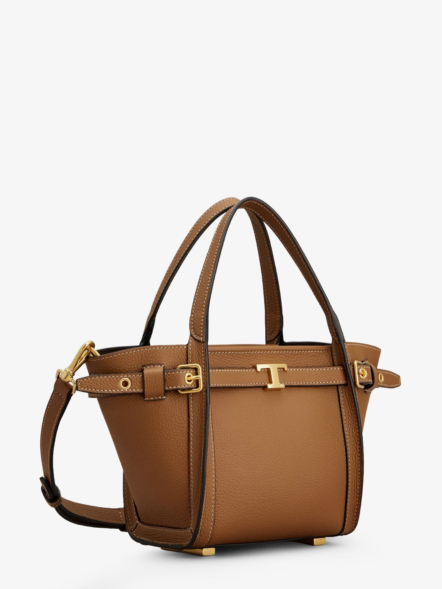T Signature Leather Tote Bag - Image 3