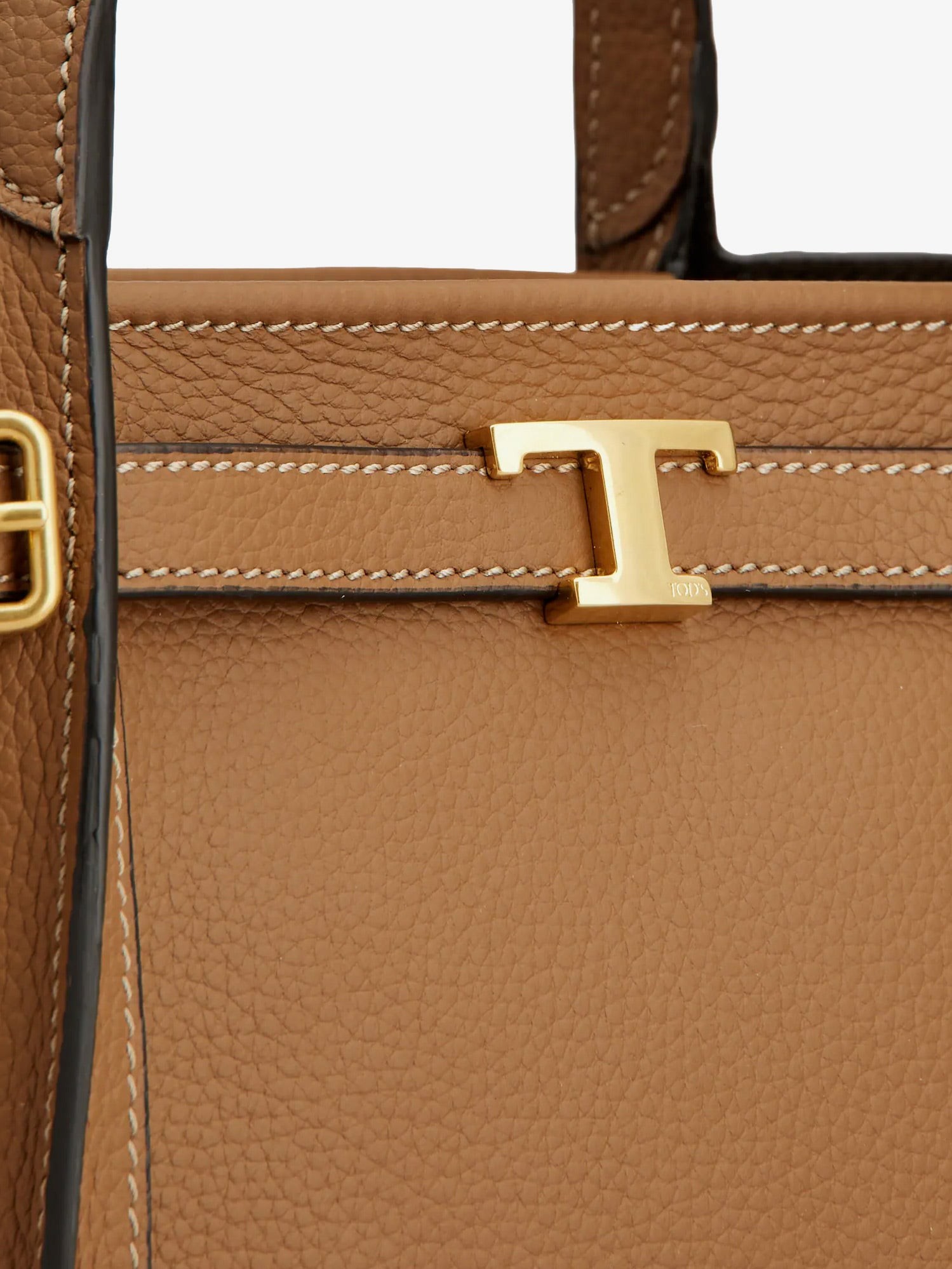 T Signature Leather Tote Bag - Image 5