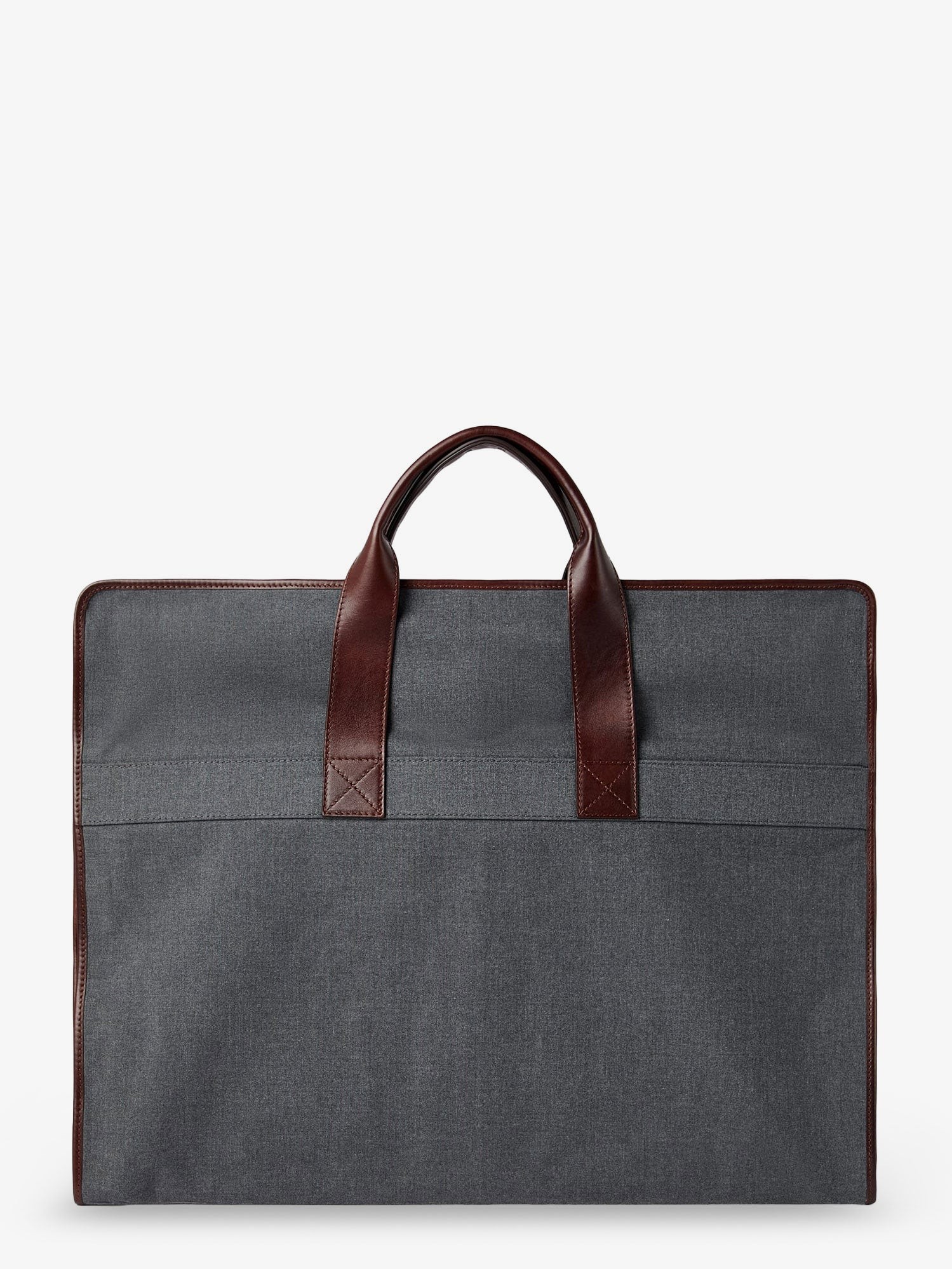 Technical fabric and leather garment bag - Image 2