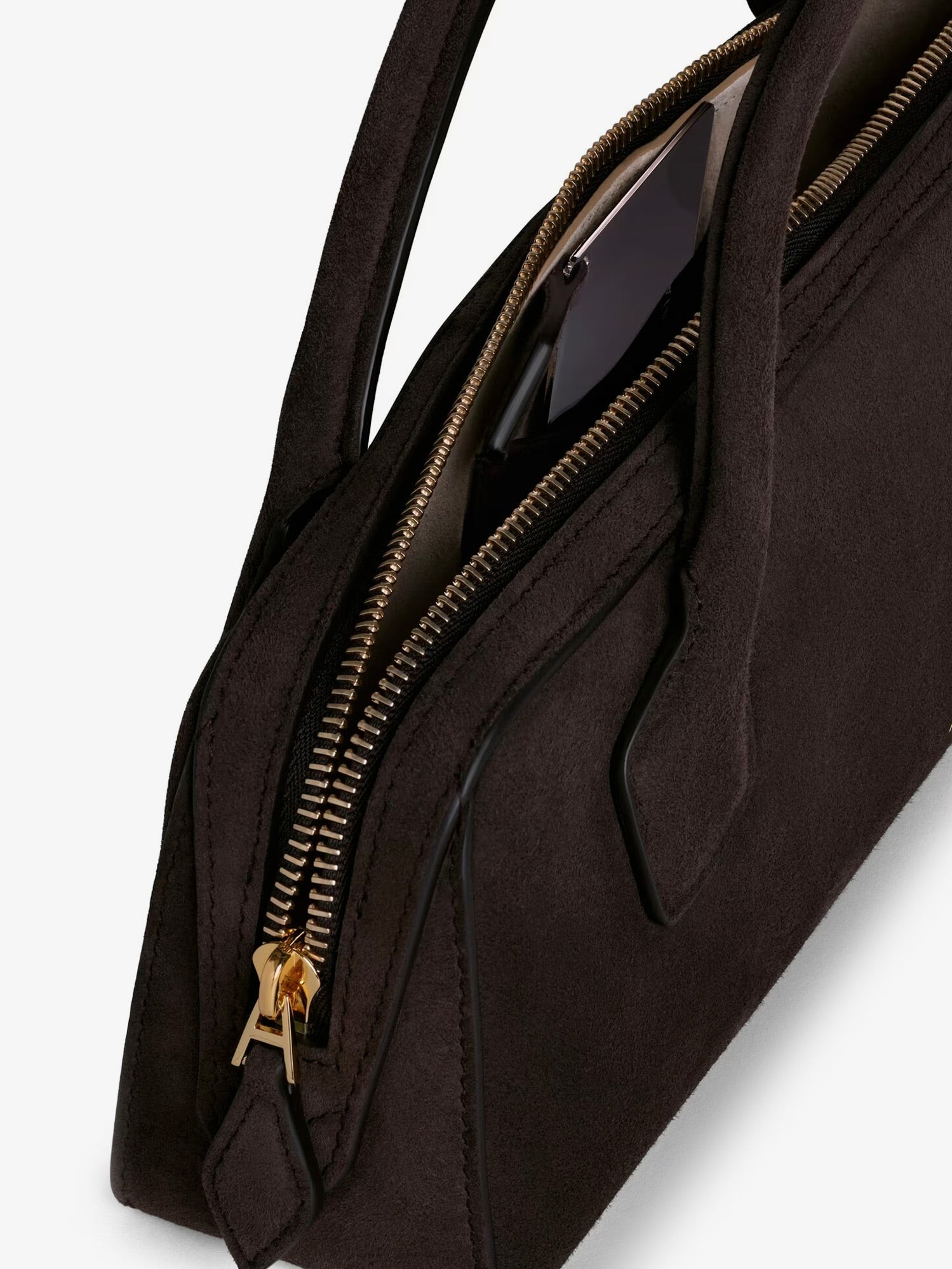 Teckel Clutch suede handbag - Image 4